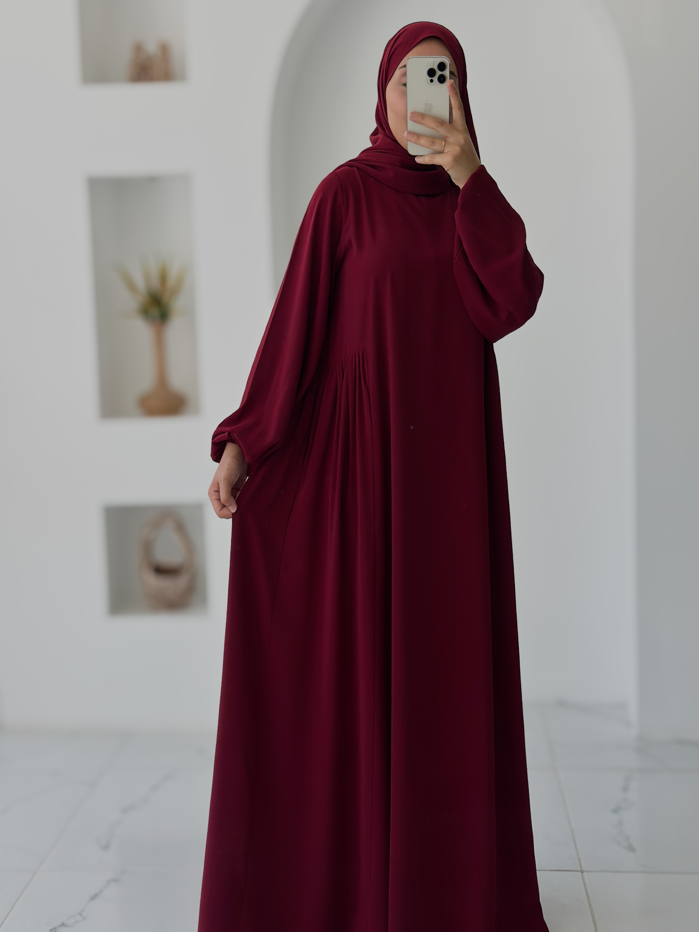 İPEK NEVA ABAYA +ŞAL - BORDO
