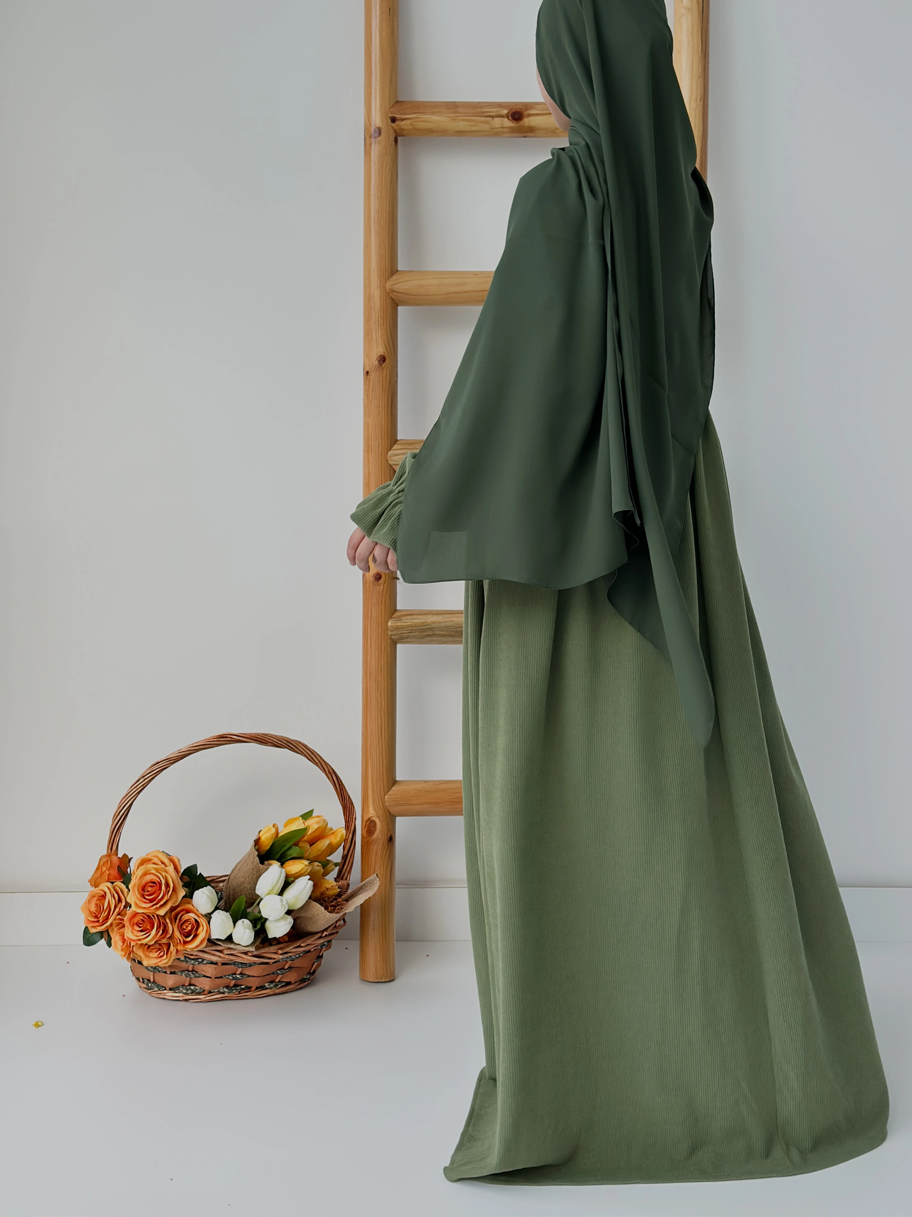 FİTİLLİ İNCİ ELBİSE  - ÇAĞLA YEŞİL