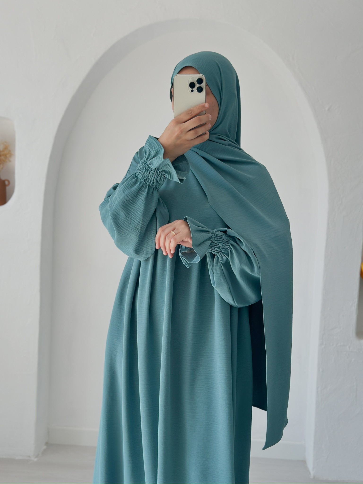 MİNA ABAYA +ŞAL MİNT MAVİ