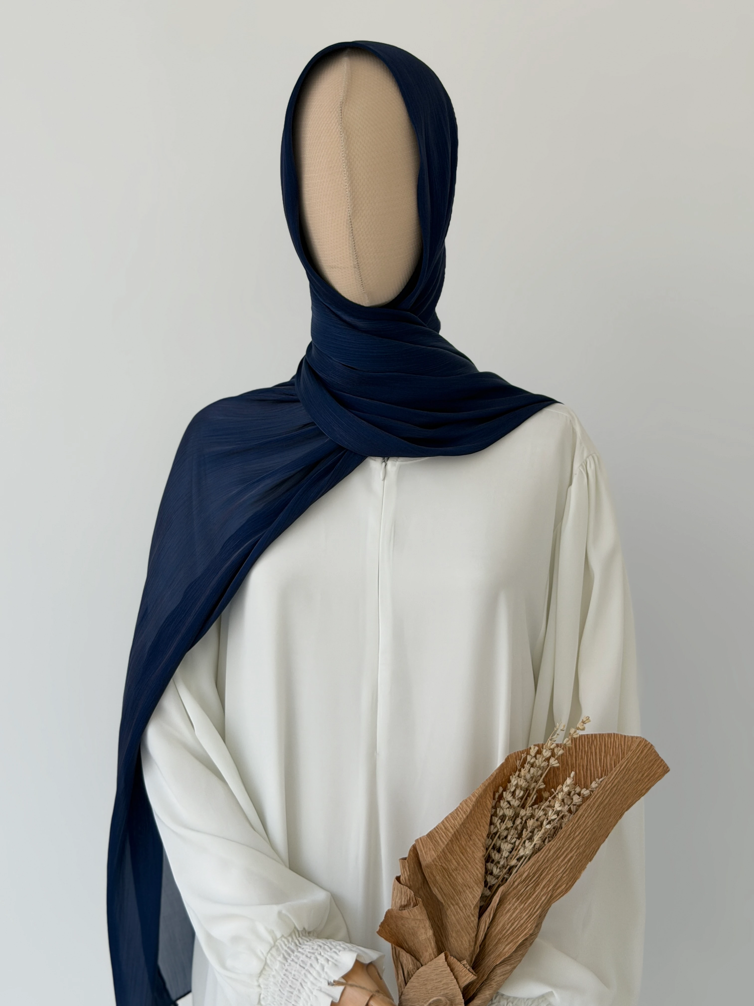 ORGANZE ŞAL LACİVERT 