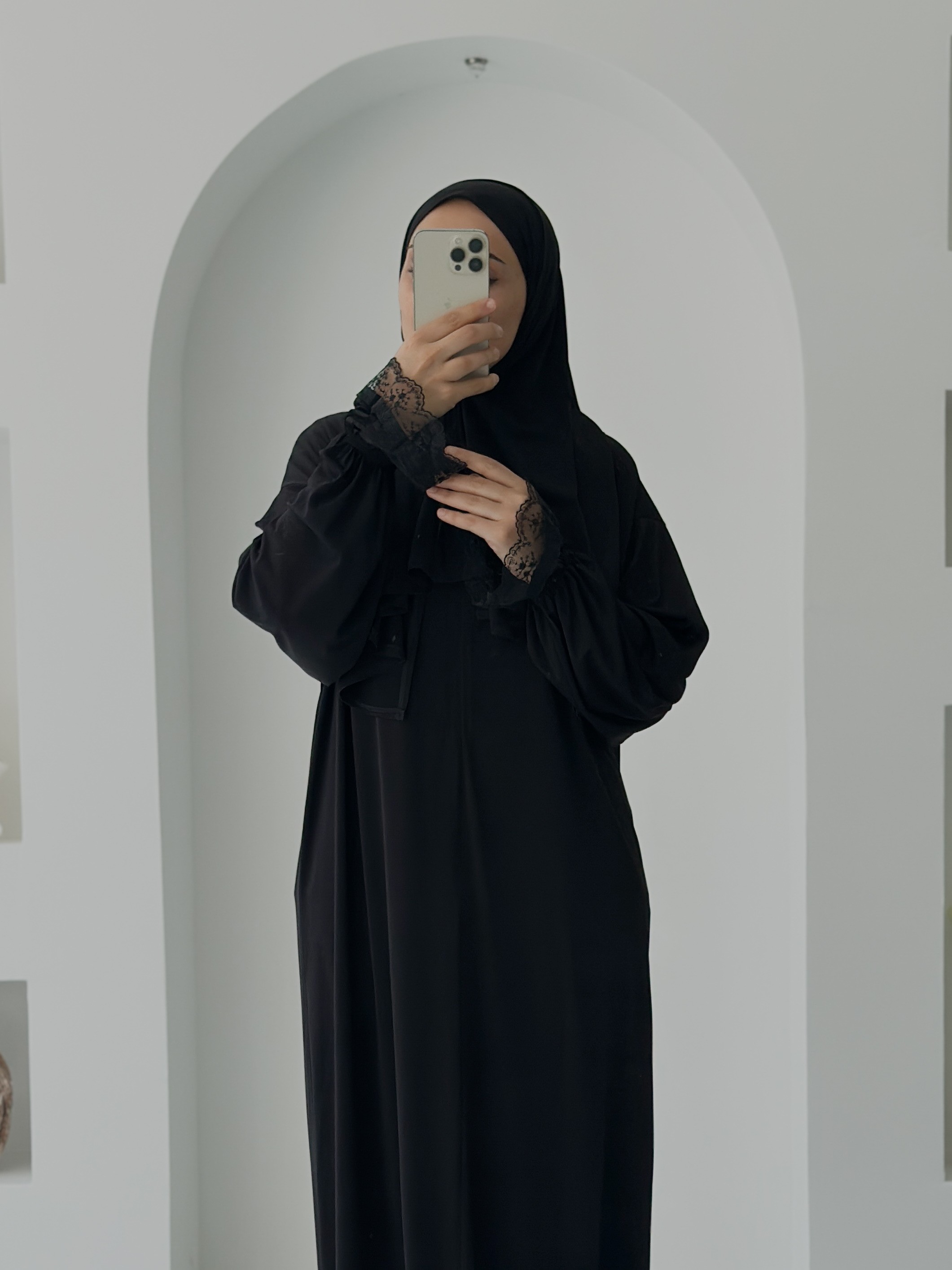ŞALLI NAMAZ ELBİSESİ - SİYAH