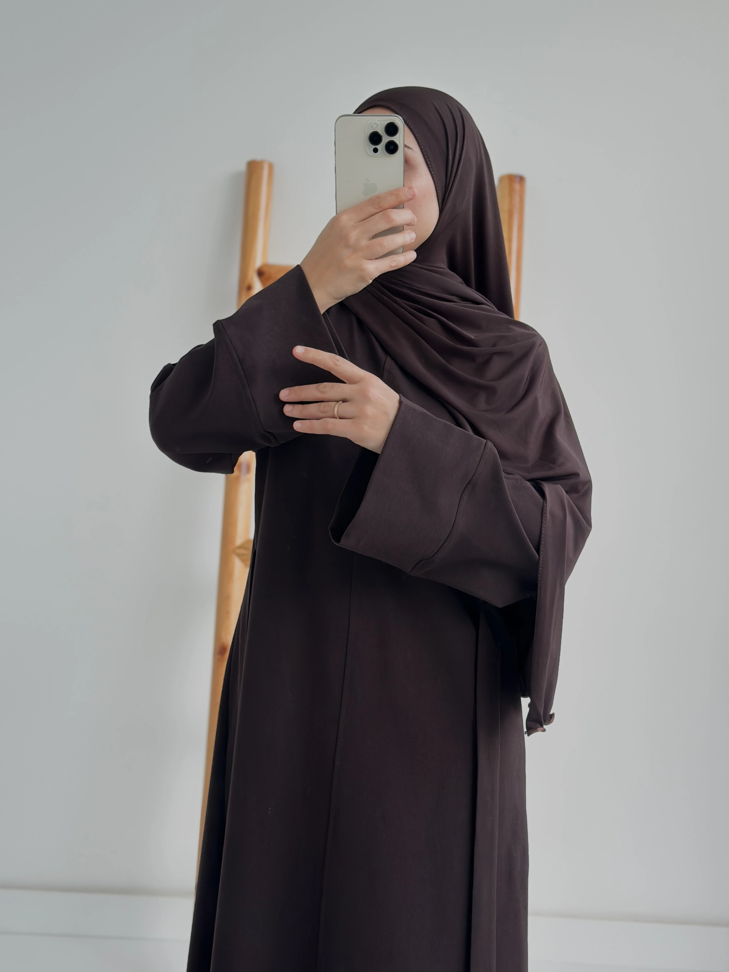 İKİ İPLİK ELBİSE  - ACI KAHVE