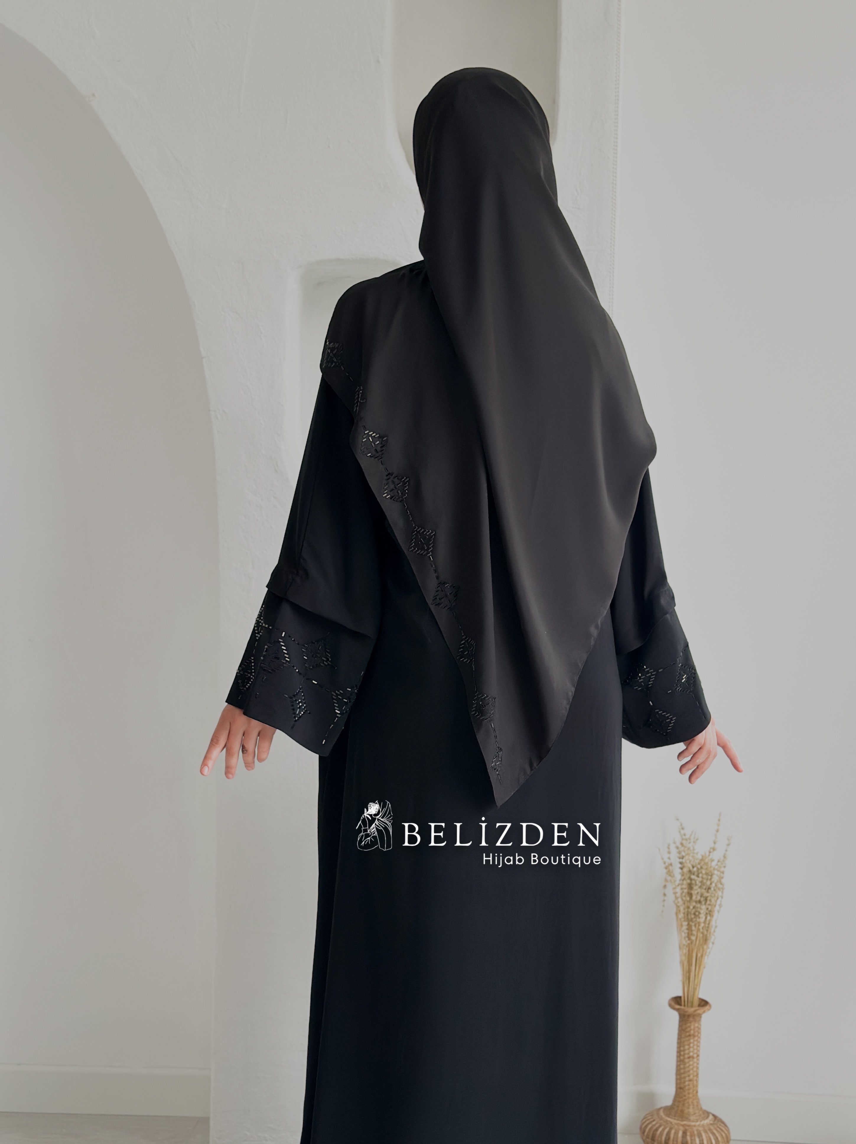 ALİNA ABAYA+ŞAL - SİYAH TAŞ