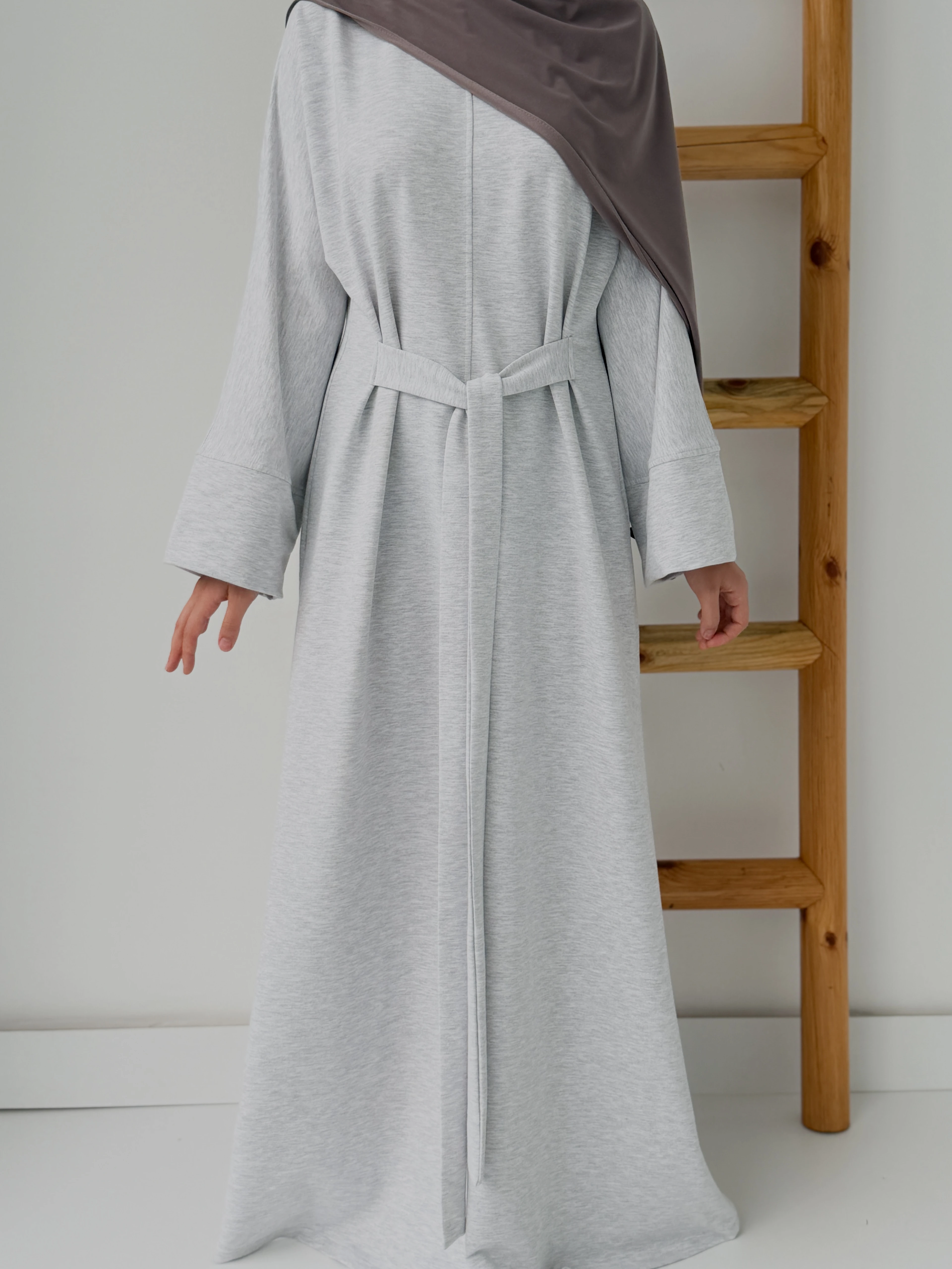 İKİ İPLİK ELBİSE  - AÇIK GRİ