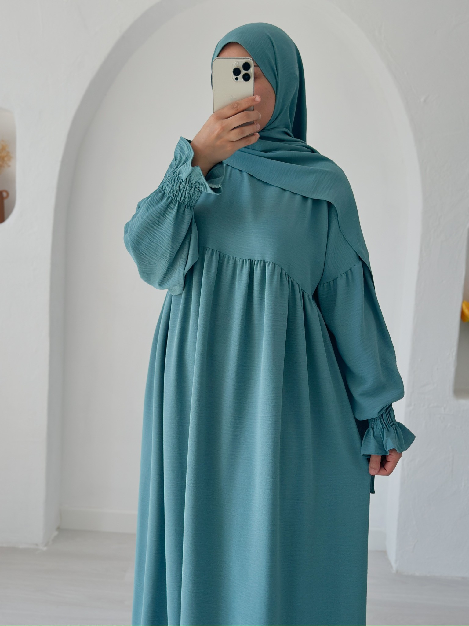 MİNA ABAYA +ŞAL MİNT MAVİ