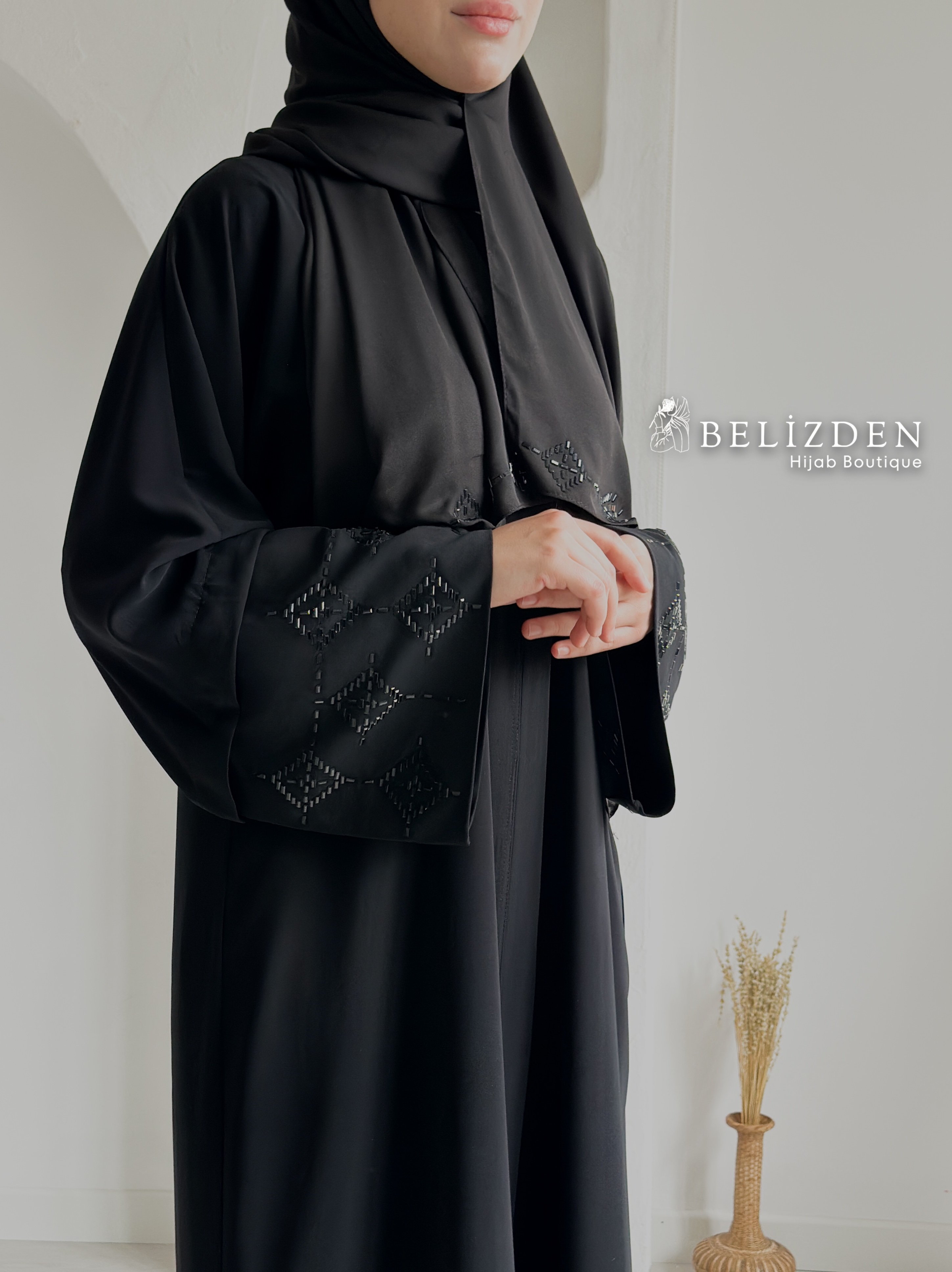 ALİNA ABAYA+ŞAL - SİYAH TAŞ