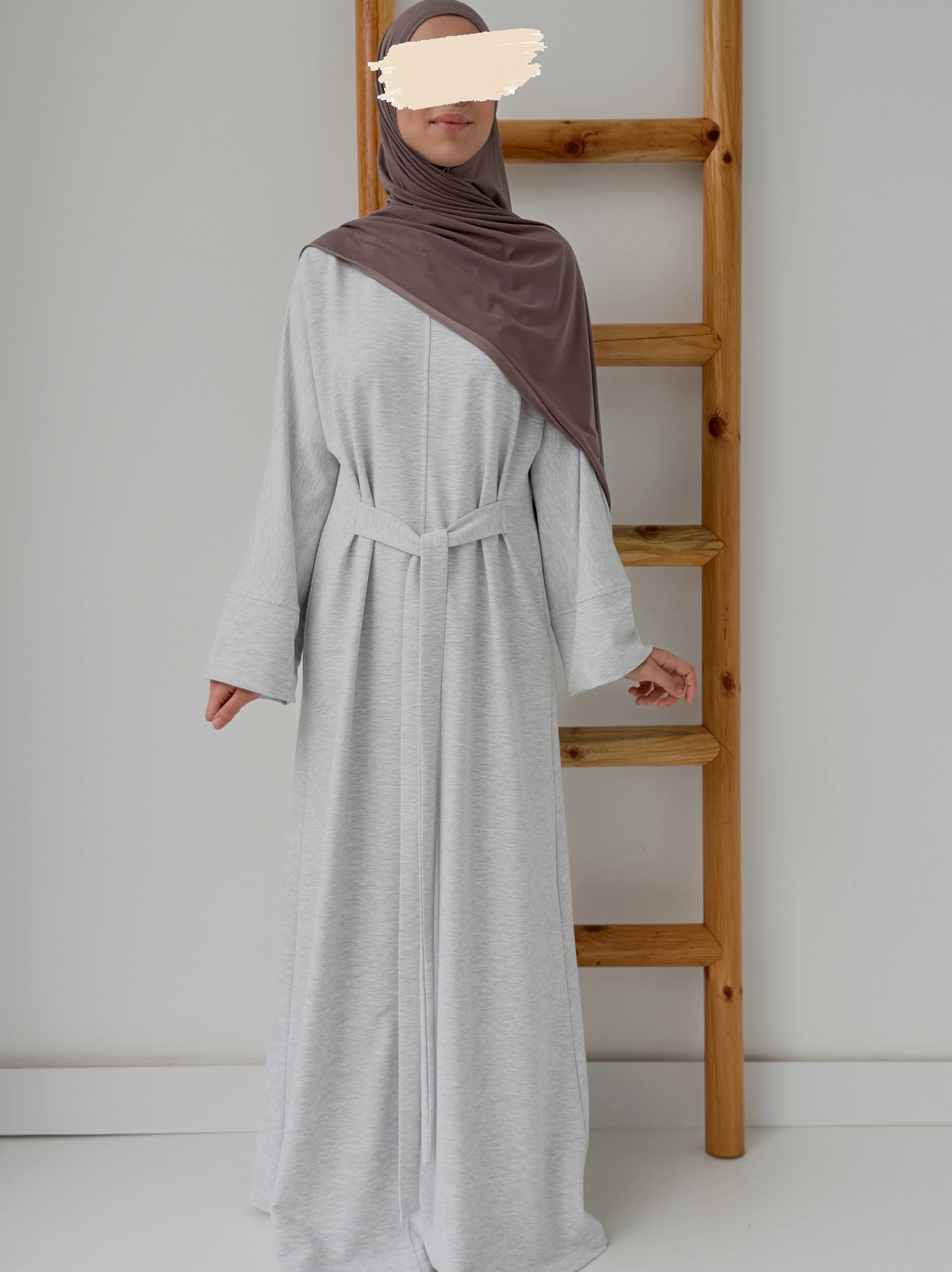 İKİ İPLİK ELBİSE  - AÇIK GRİ