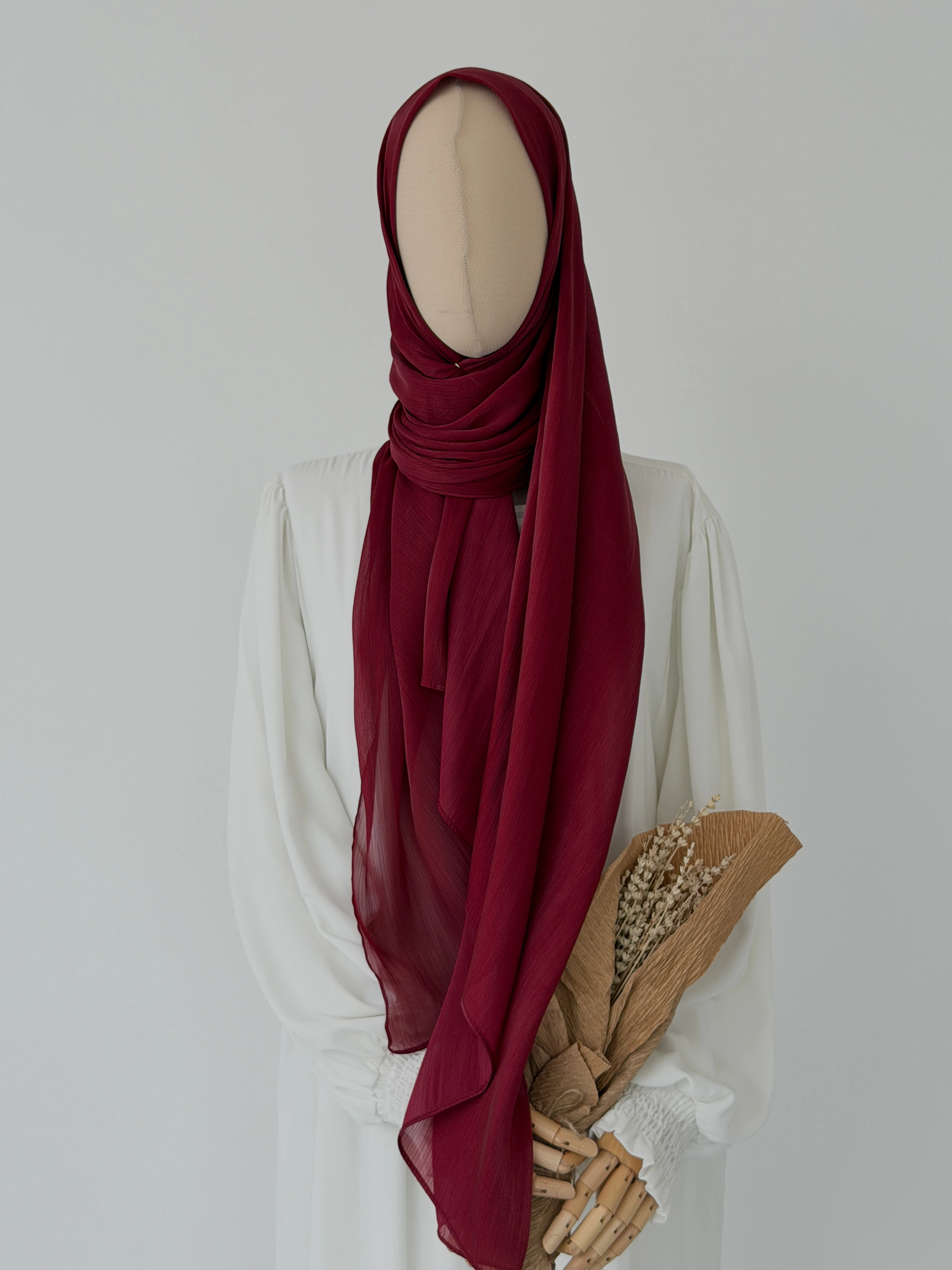 ORGANZE BELLA ŞAL BORDO