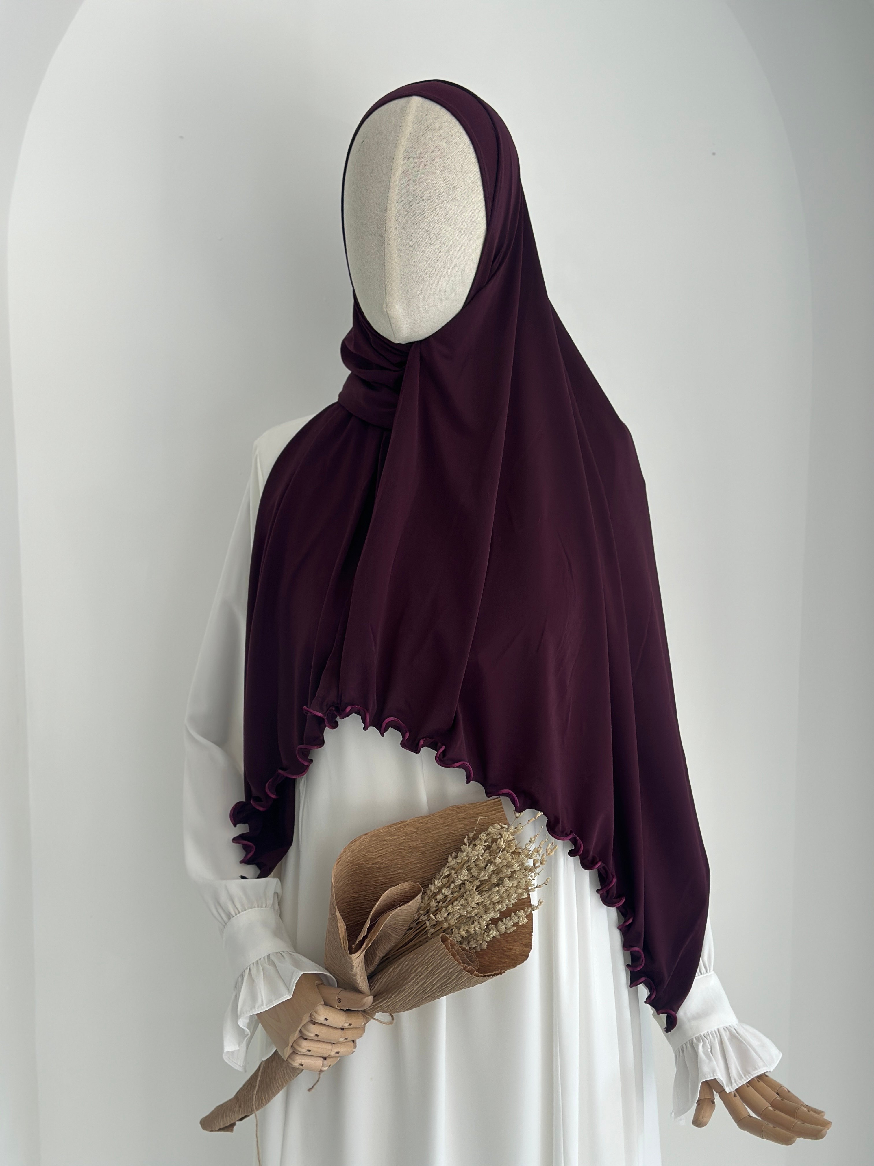 JERSEY PREMİUM ŞAL KOYU MOR