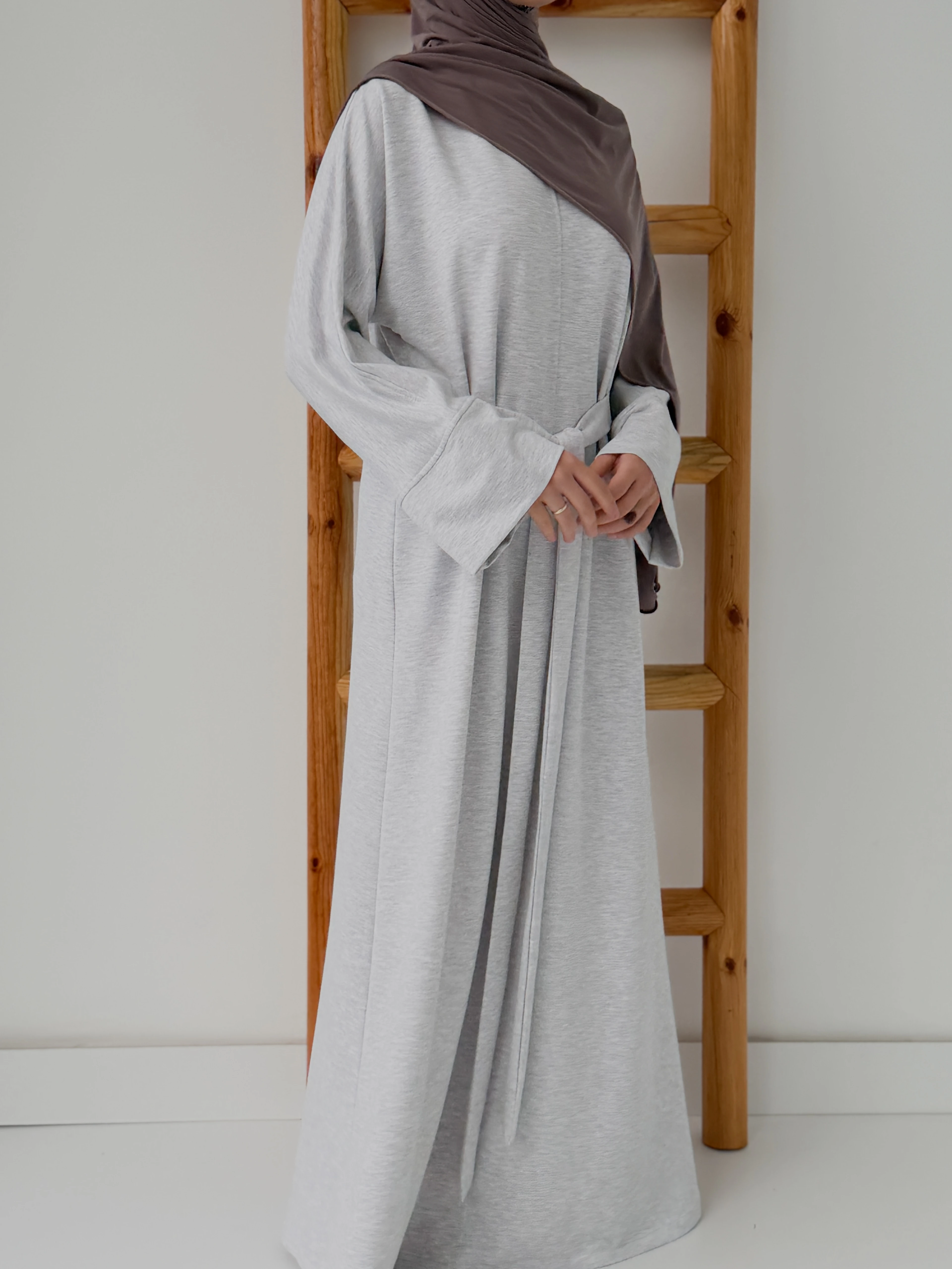 İKİ İPLİK ELBİSE  - AÇIK GRİ