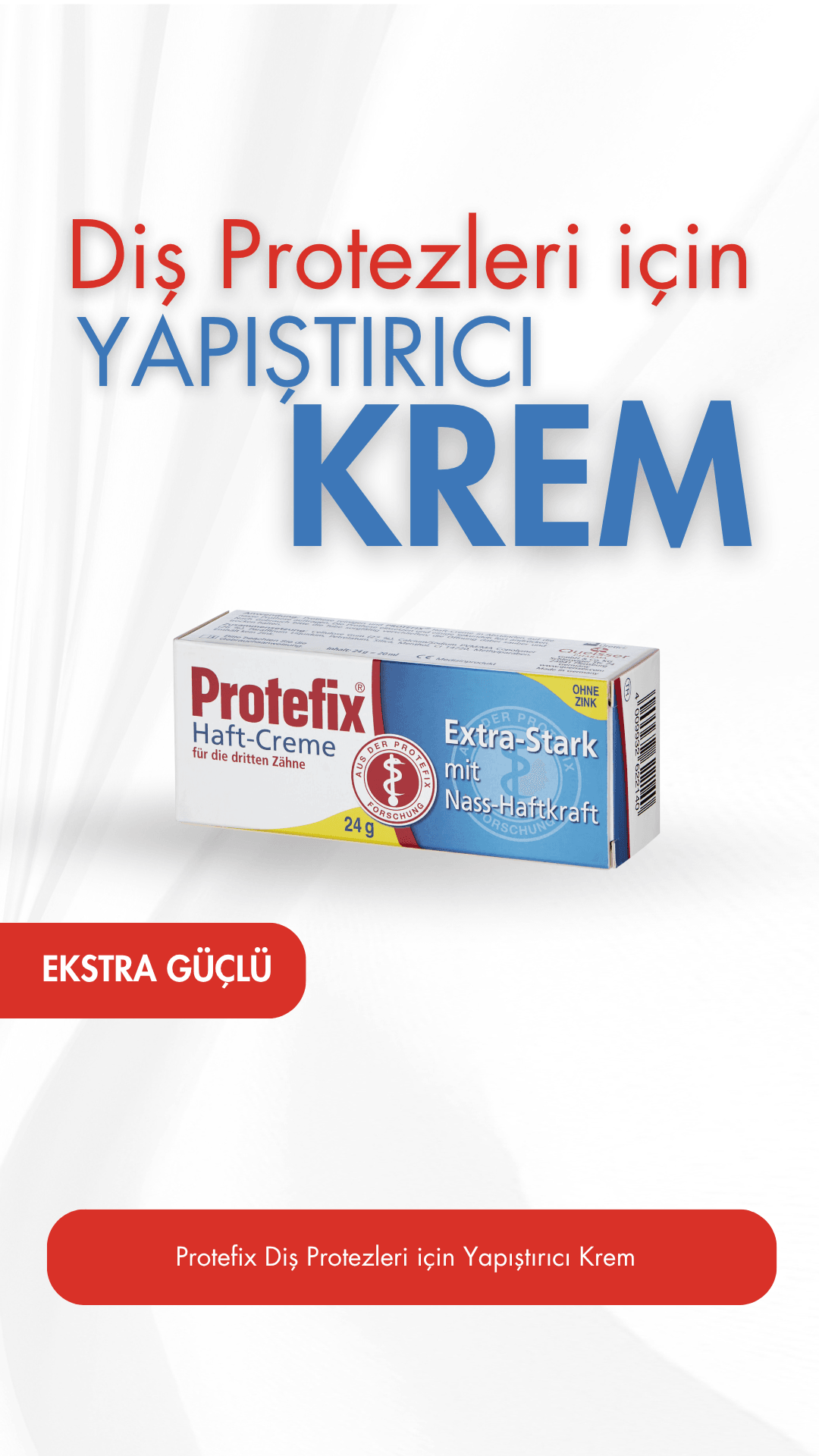 Protefix Diş Protezi Yapıştırıcı Krem 24Gr.