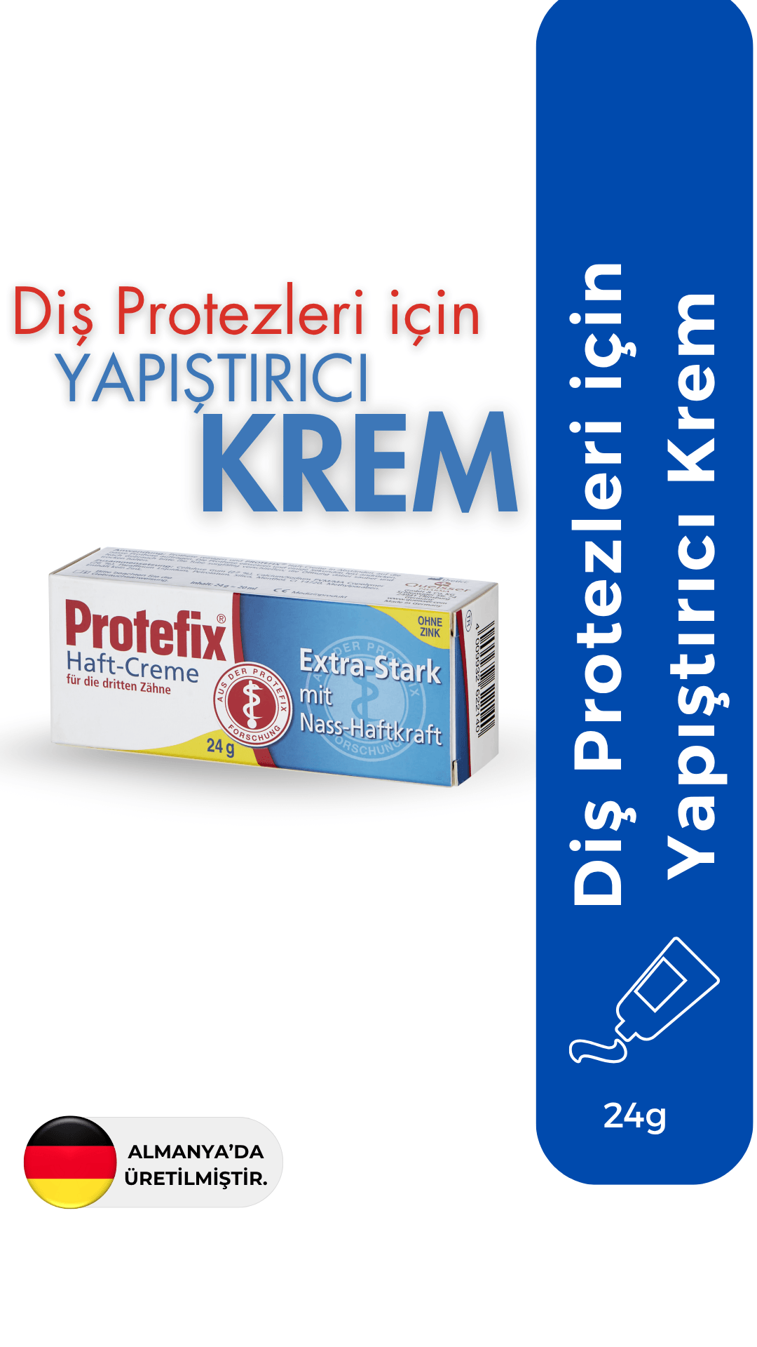 Protefix Diş Protezi Yapıştırıcı Krem 24Gr.