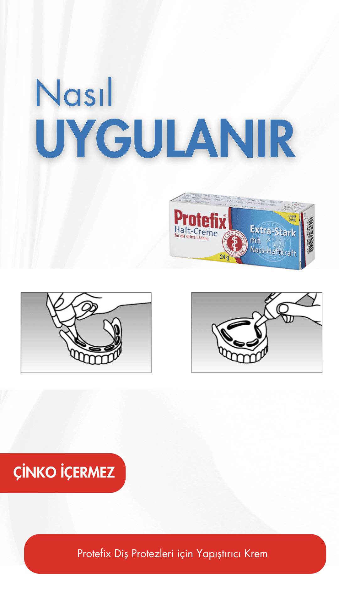 Protefix Diş Protezi Yapıştırıcı Krem 24Gr.