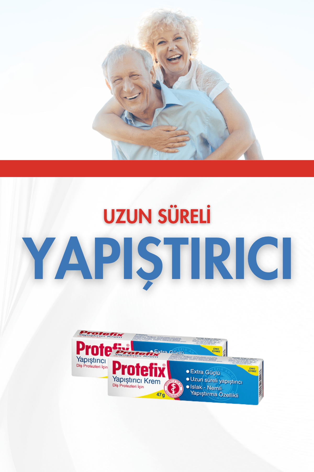 Protefix Diş Protezi Yapıştırıcı 3'lü Paket Krem 47Gr.