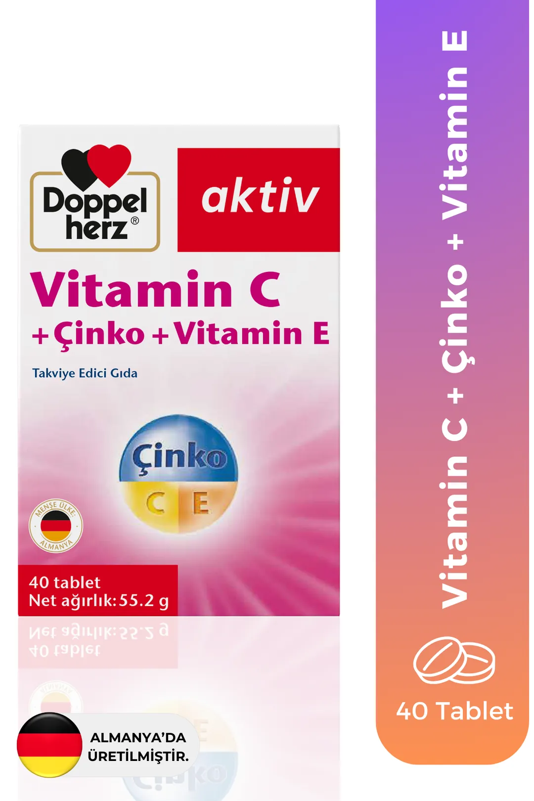 Doppelherz Vitamin C + Çinko + Vitamin E 40 Tablet ürün görseli