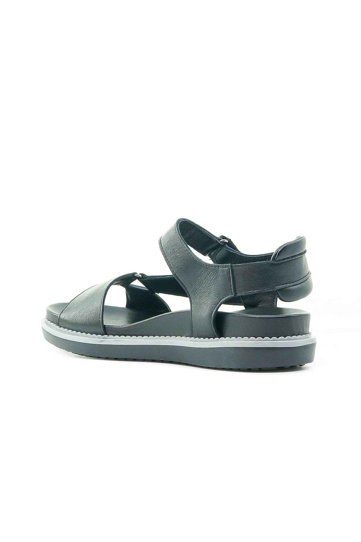 Venüs Kadın Hakiki Deri Ortopedik Comfort Casual Günlük Sandalet (36-40) 202064Y Z - SİYAH