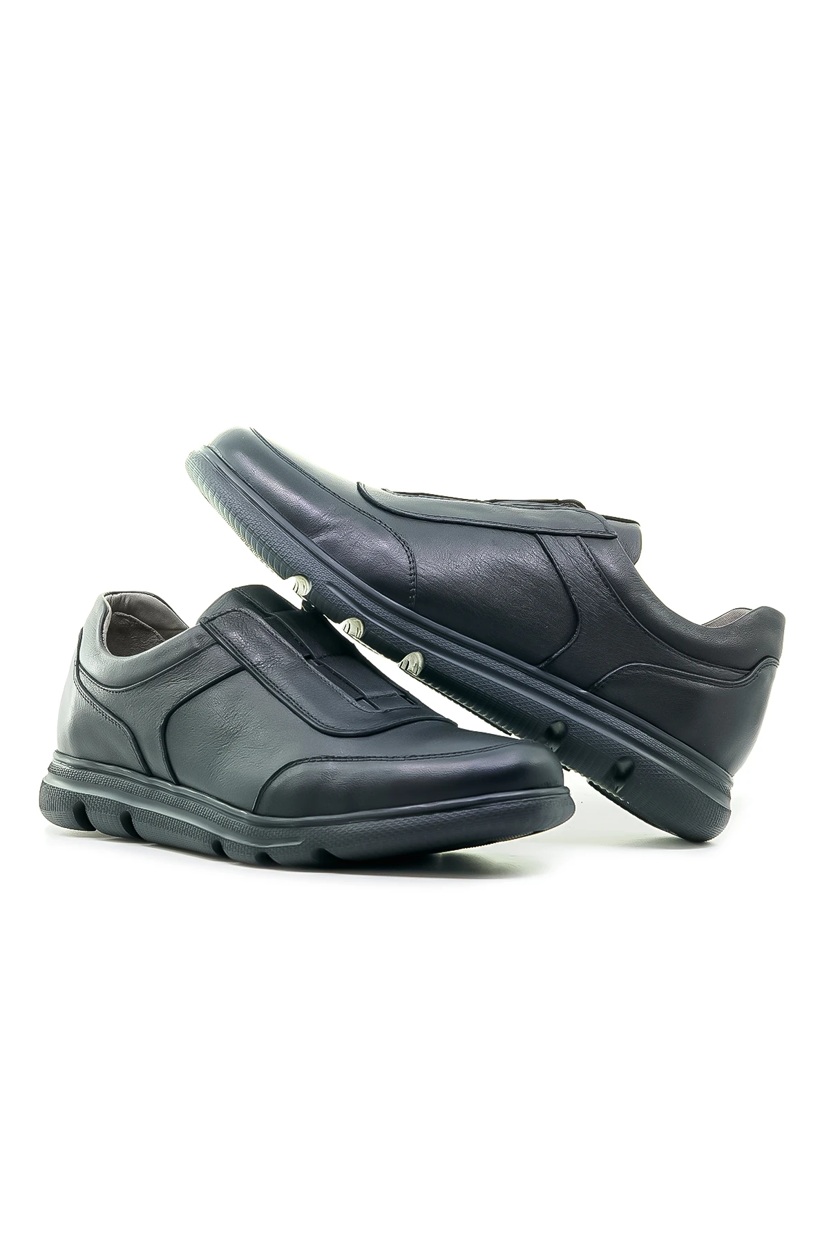 Yaşar Kaşlı Erkek Hakiki Deri Comfort Casual Günlük Ayakkabı (40-44) YKM-242100 M - SİYAH