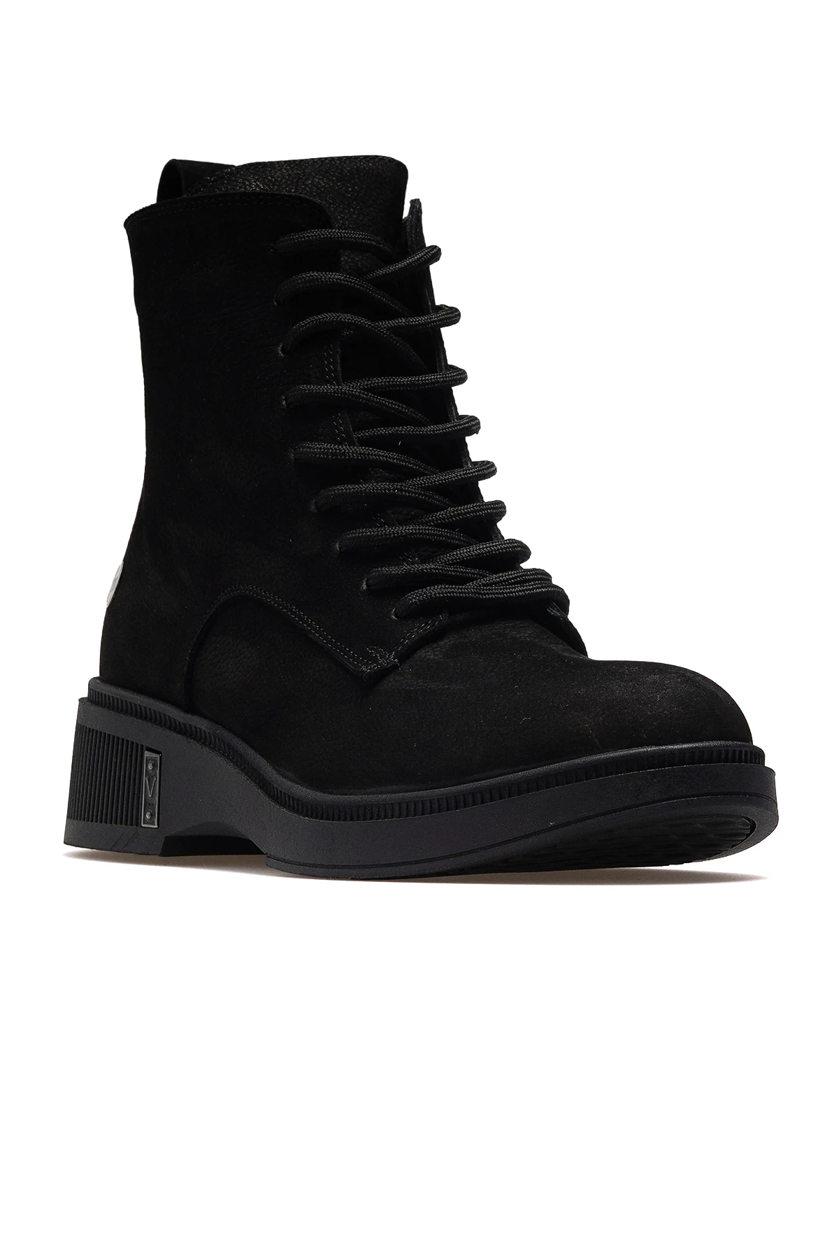 Kadın Hakiki Deri Postal Günlük Bot D25KB-8140 Z - SİYAH NUBUK