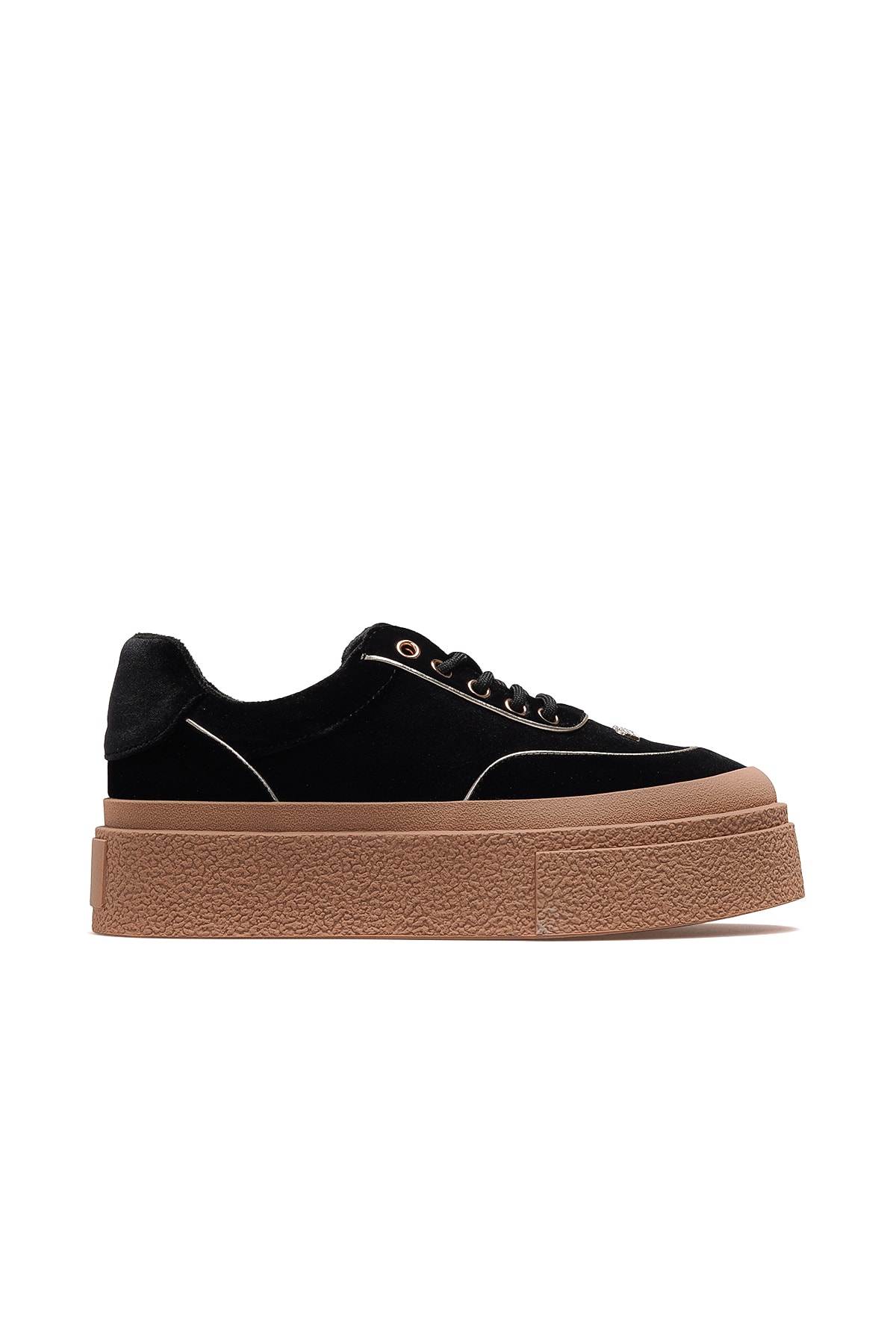 Kadın Deri Sneaker Ayakkabı 25K330 Z - SİYAH SÜET