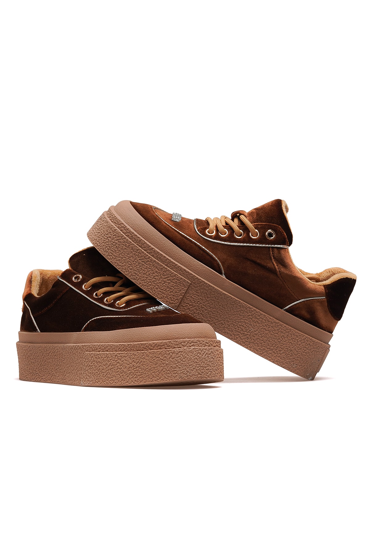 Kadın Deri Sneaker Ayakkabı 25K330 Z - KAHVE SÜET