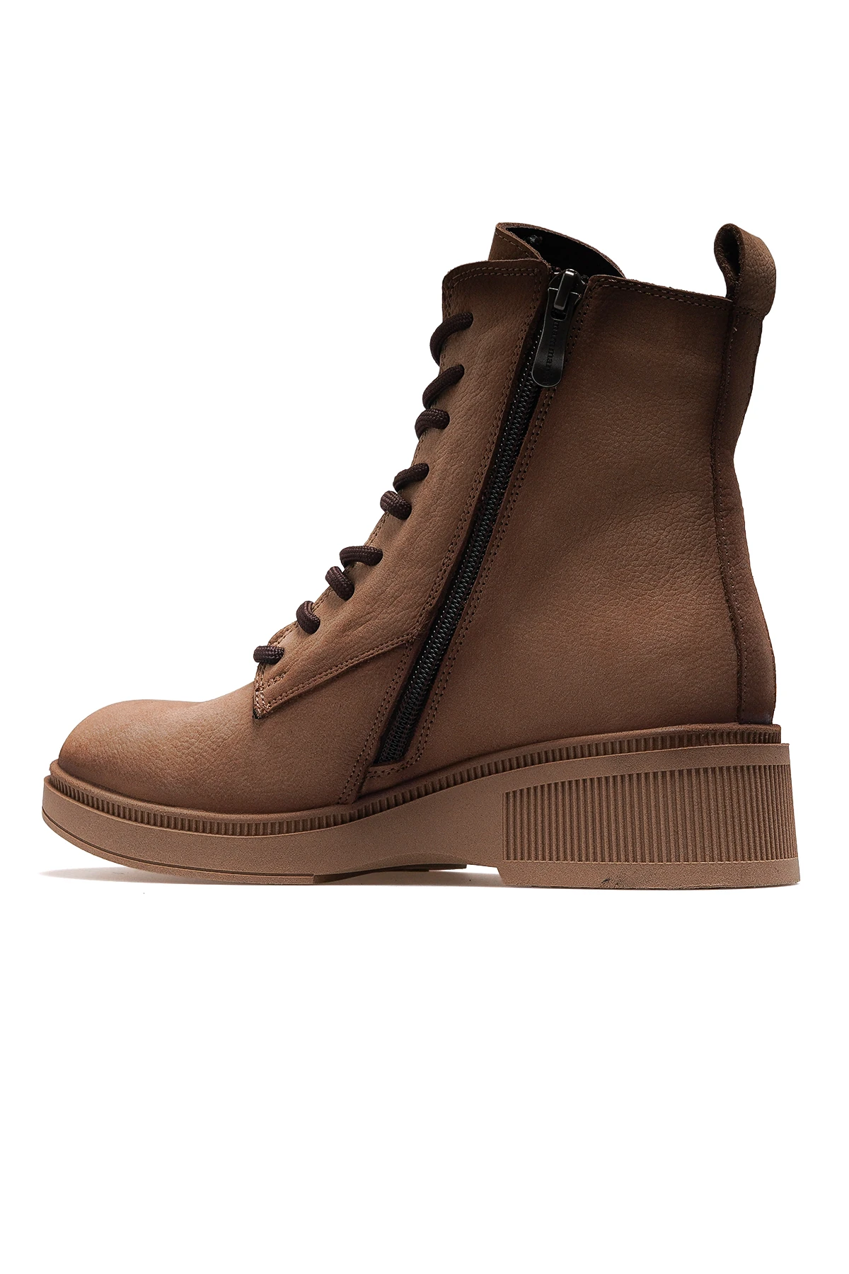 Kadın Hakiki Deri Postal Günlük Bot D25KB-8140 Z - BEJ NUBUK