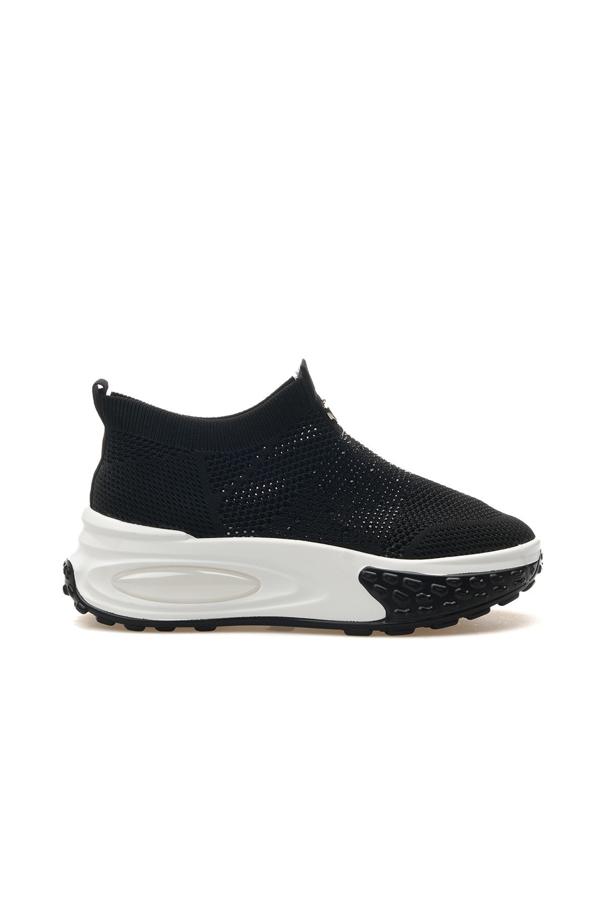 Kadın Taş Detaylı Sneaker Günlük Ayakkabı 25Y305-4 Z - SİYAH