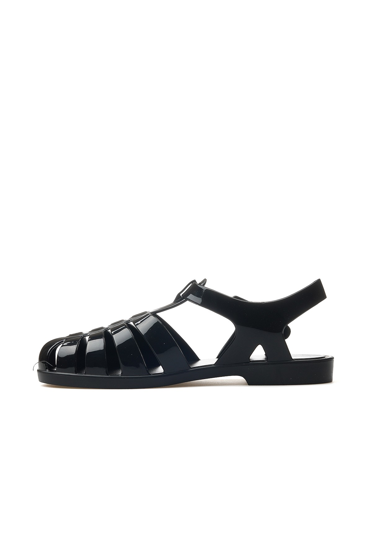 İgor Bıarrıtz Kaydırmaz Taban Kadın Sandalet (36-41) KS10258-BIARRITZ - SİYAH RUGAN