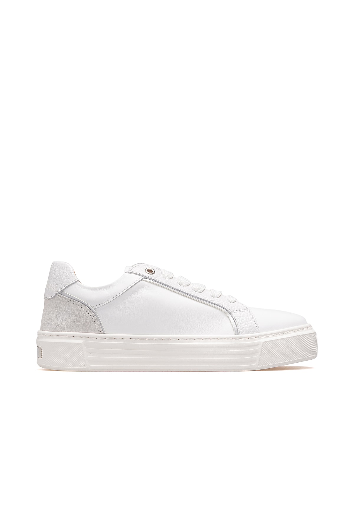 Kadın Hakiki Deri Sneaker Günlük Ayakkabı D25KA-490 Z - BEYAZ