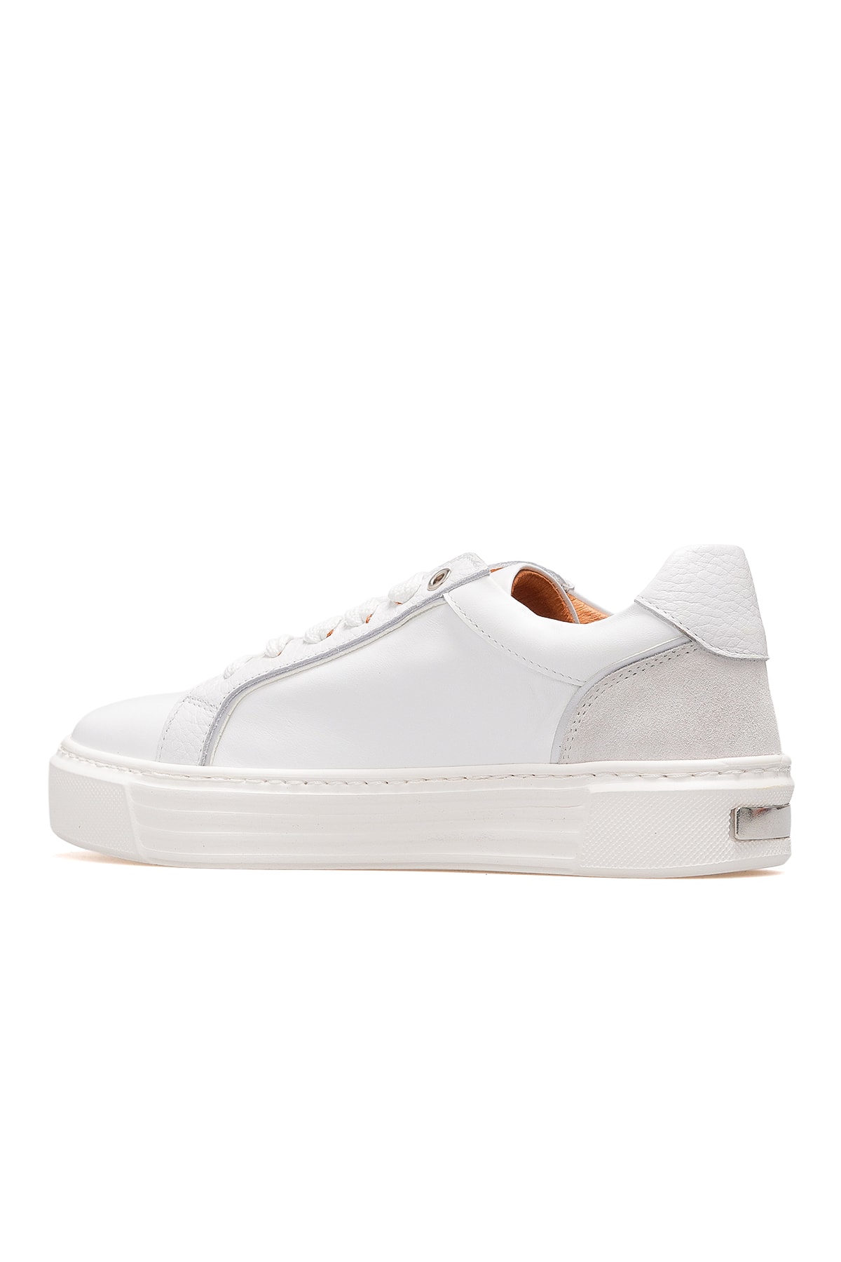 Kadın Hakiki Deri Sneaker Günlük Ayakkabı D25KA-490 Z - BEYAZ