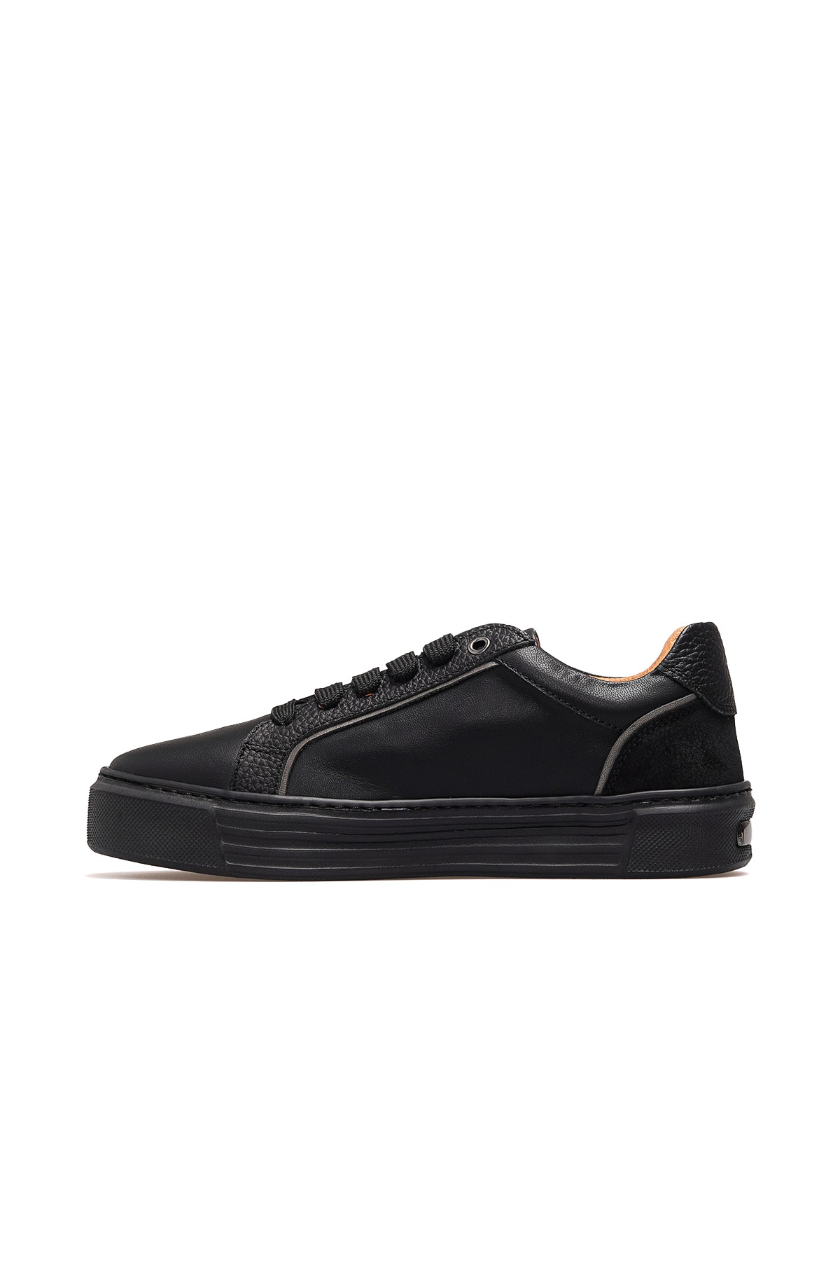 Kadın Hakiki Deri Sneaker Günlük Ayakkabı D25KA-490 Z - SİYAH