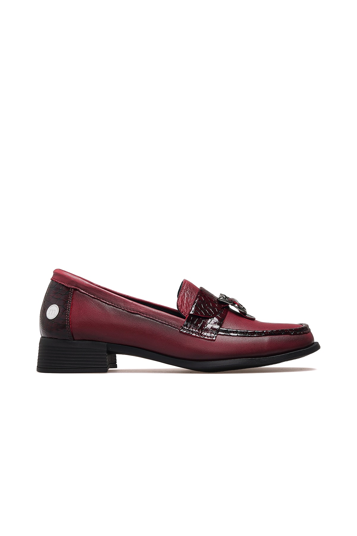 Kadın Hakiki Deri Loafer Günlük Ayakkabı D25KA-855 Z - BORDO