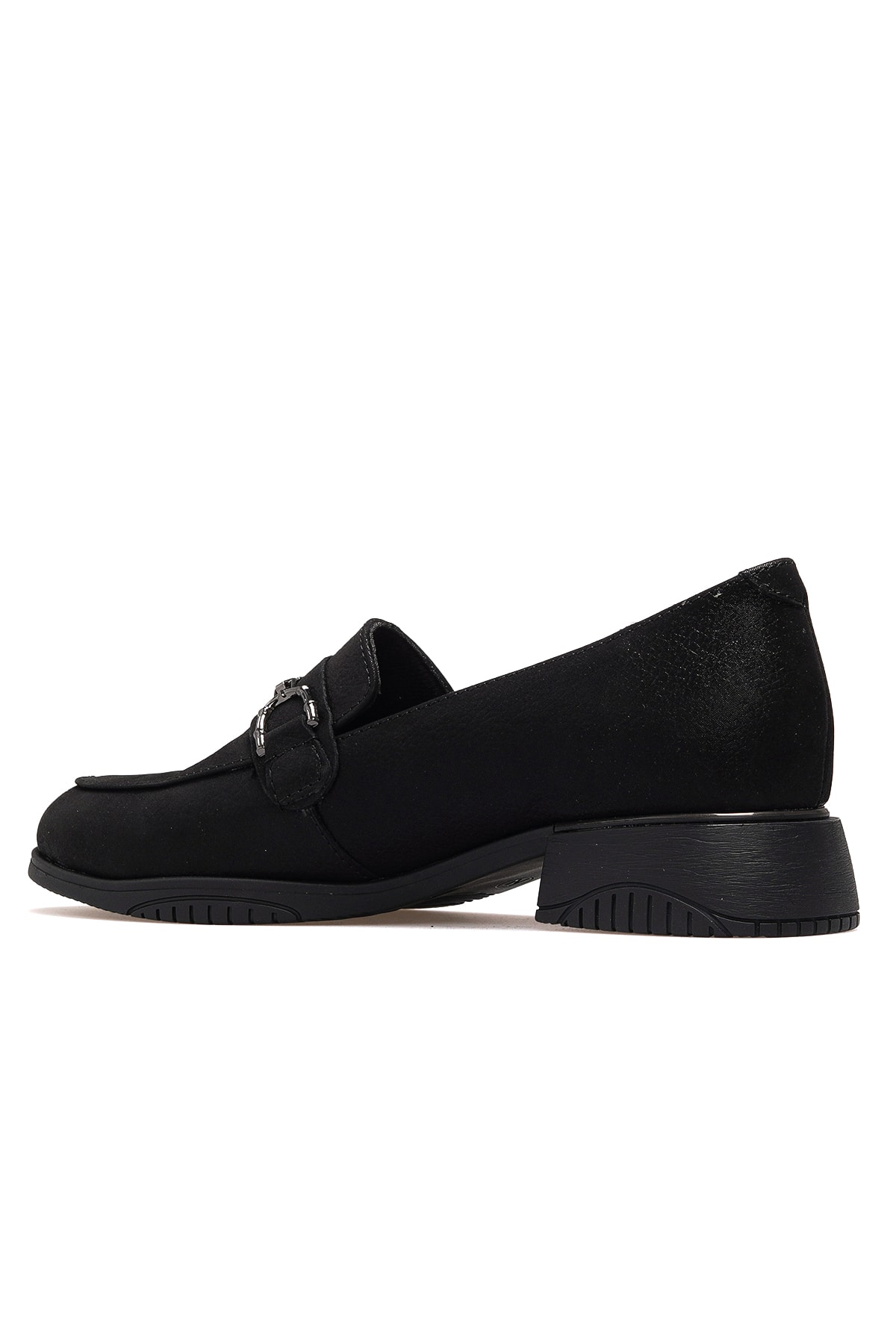 Kadın Hakiki Deri Loafer Günlük Ayakkabı D25KA-960 Z - SİYAH SİMLİ