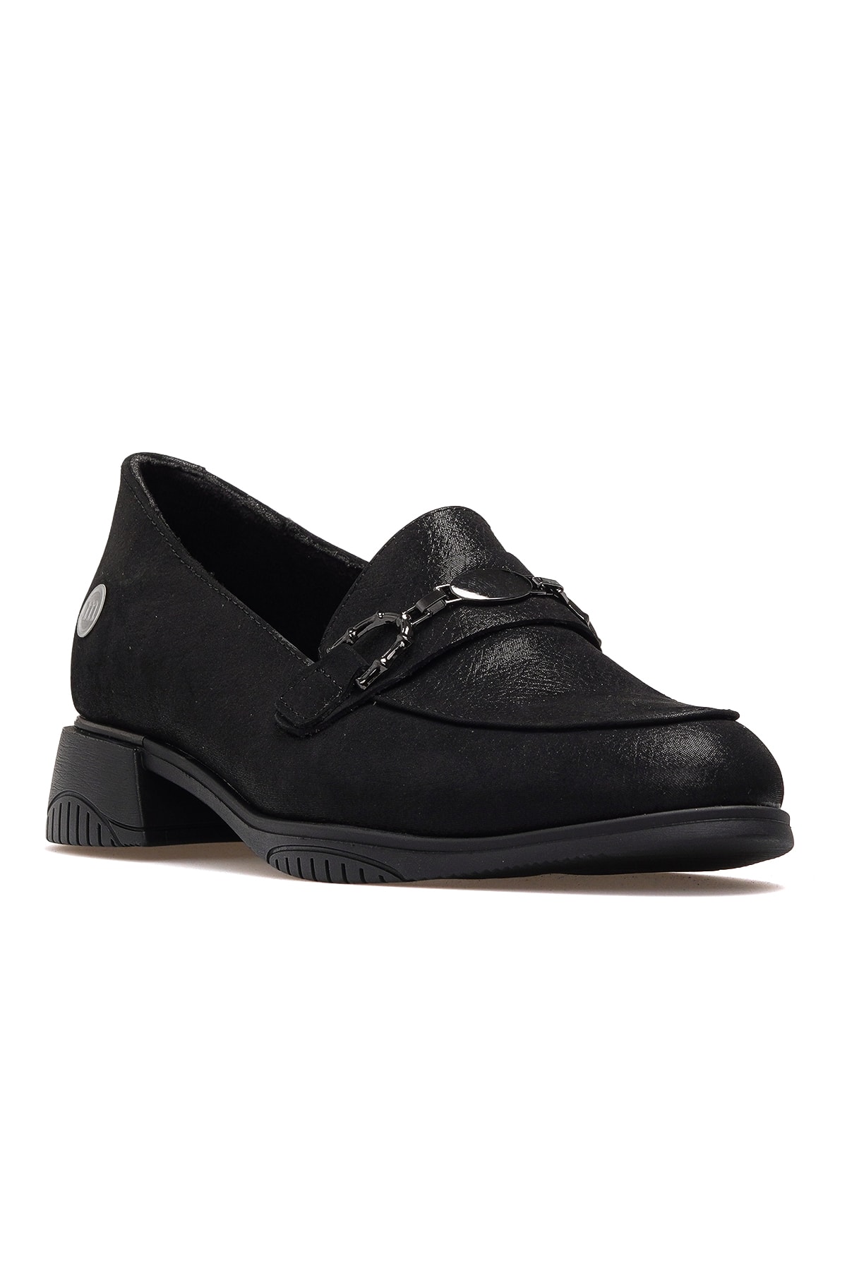 Kadın Hakiki Deri Loafer Günlük Ayakkabı D25KA-960 Z - SİYAH SİMLİ