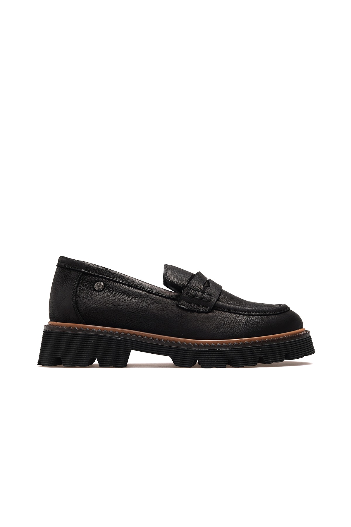 Kadın Hakiki Deri Loafer Günlük Ayakkabı D25KA-3190 Z - SİYAH NUBUK