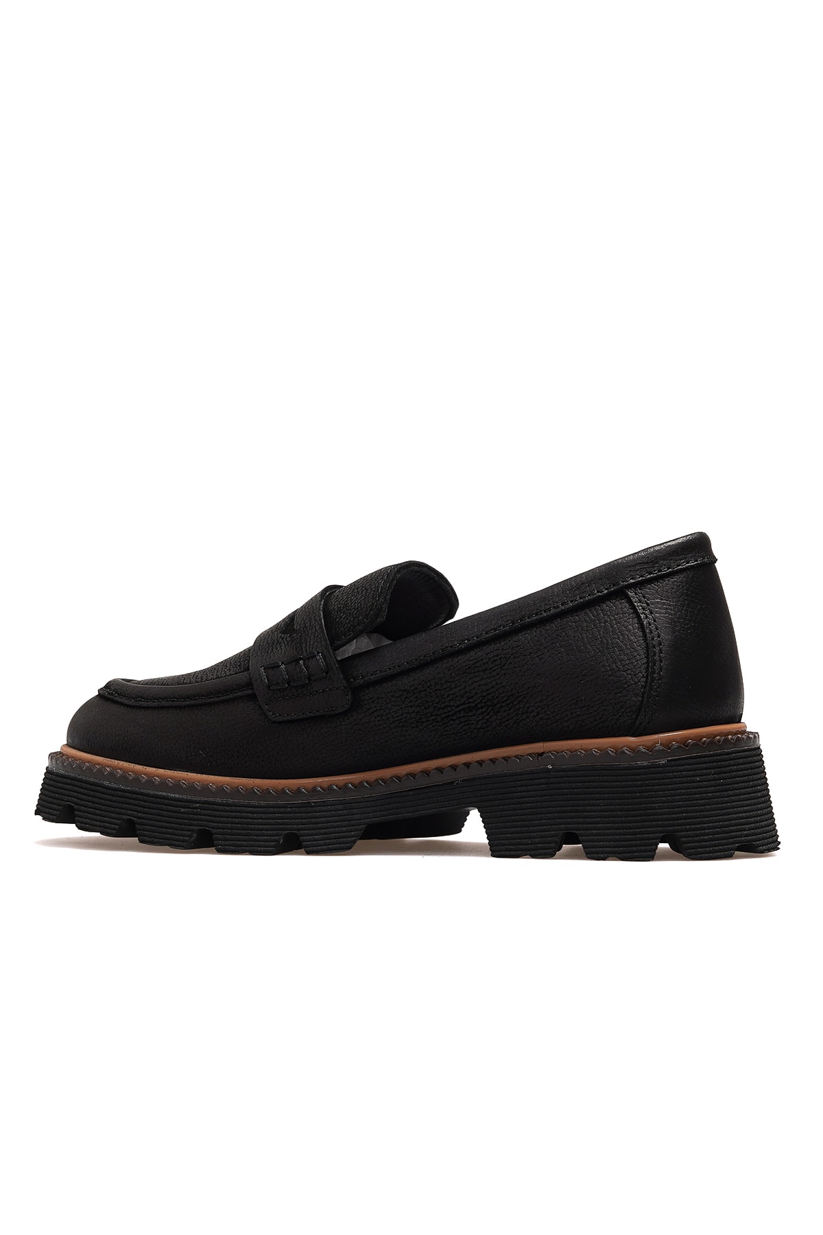 Kadın Hakiki Deri Loafer Günlük Ayakkabı D25KA-3190 Z - SİYAH NUBUK