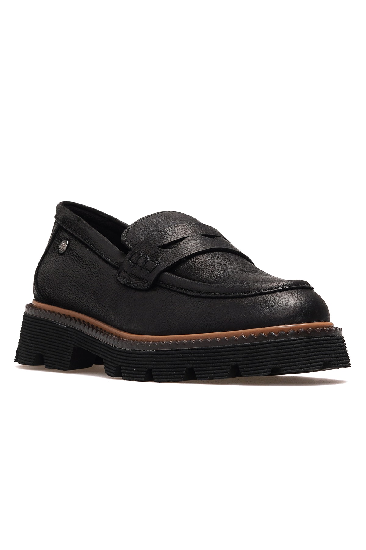 Kadın Hakiki Deri Loafer Günlük Ayakkabı D25KA-3190 Z - SİYAH NUBUK