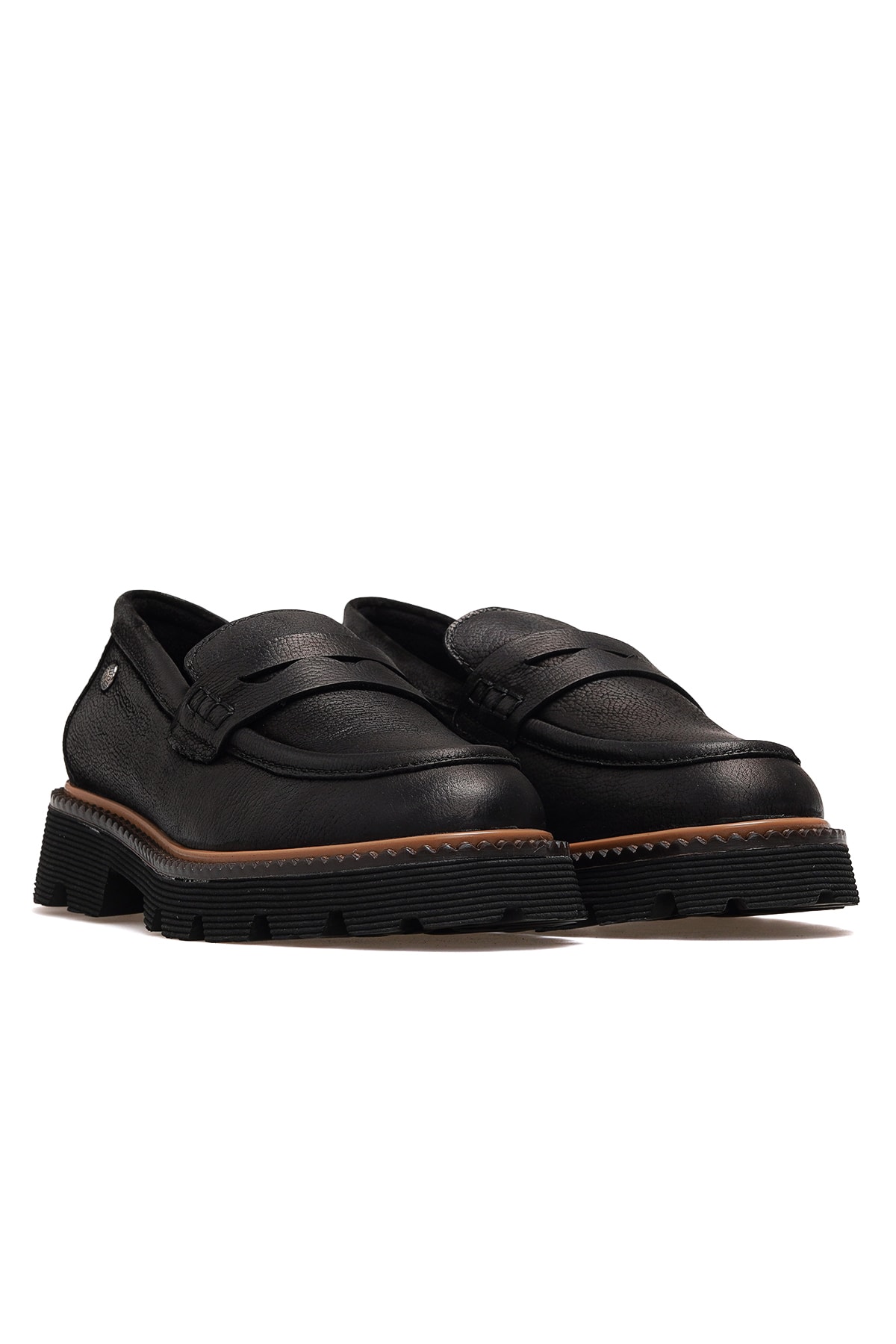 Kadın Hakiki Deri Loafer Günlük Ayakkabı D25KA-3190 Z - SİYAH NUBUK