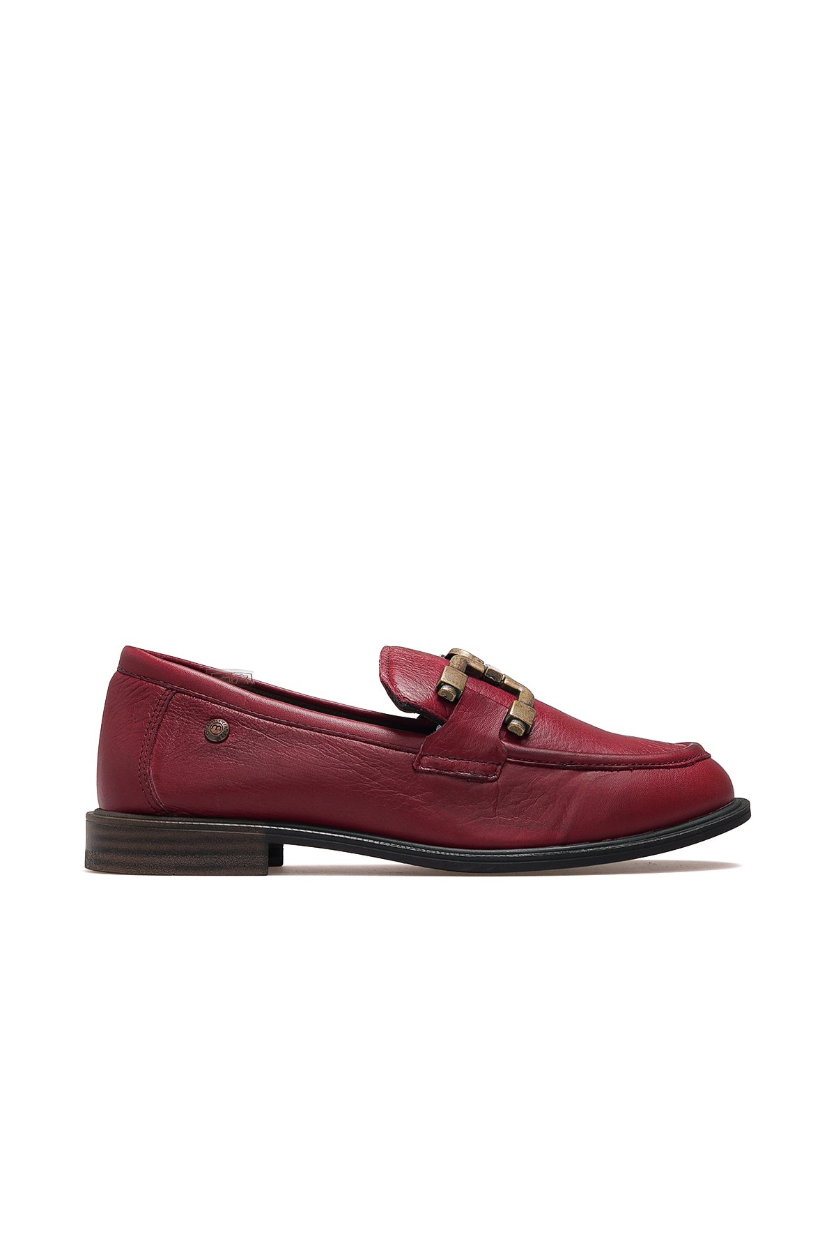 Kadın Hakiki Deri Loafer Günlük Ayakkabı D25KA-3415 Z - BORDO