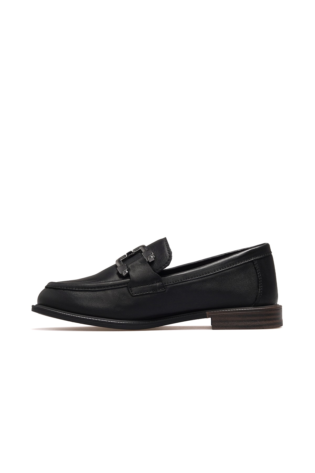 Kadın Hakiki Deri Loafer Günlük Ayakkabı D25KA-3415 Z - SİYAH