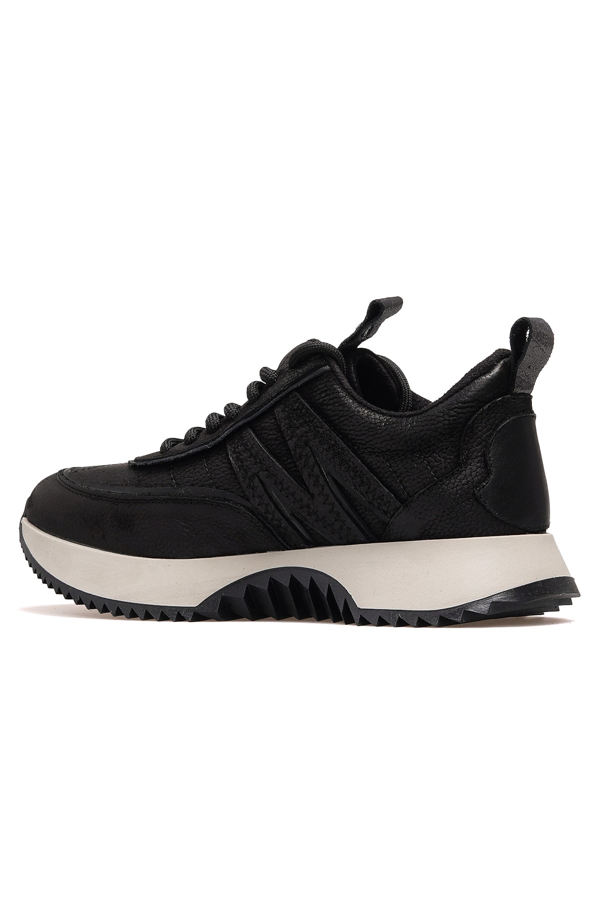 Kadın Hakiki Deri Sneaker Günlük Ayakkabı D25KA-3700 Z - SİYAH NUBUK