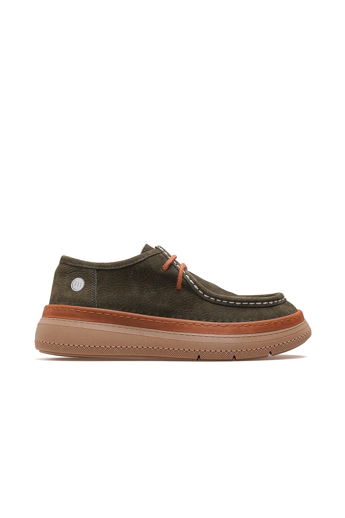 Kadın Hakiki Deri Loafer Günlük Ayakkabı D25KA-7025 Z - HAKİ NUBUK