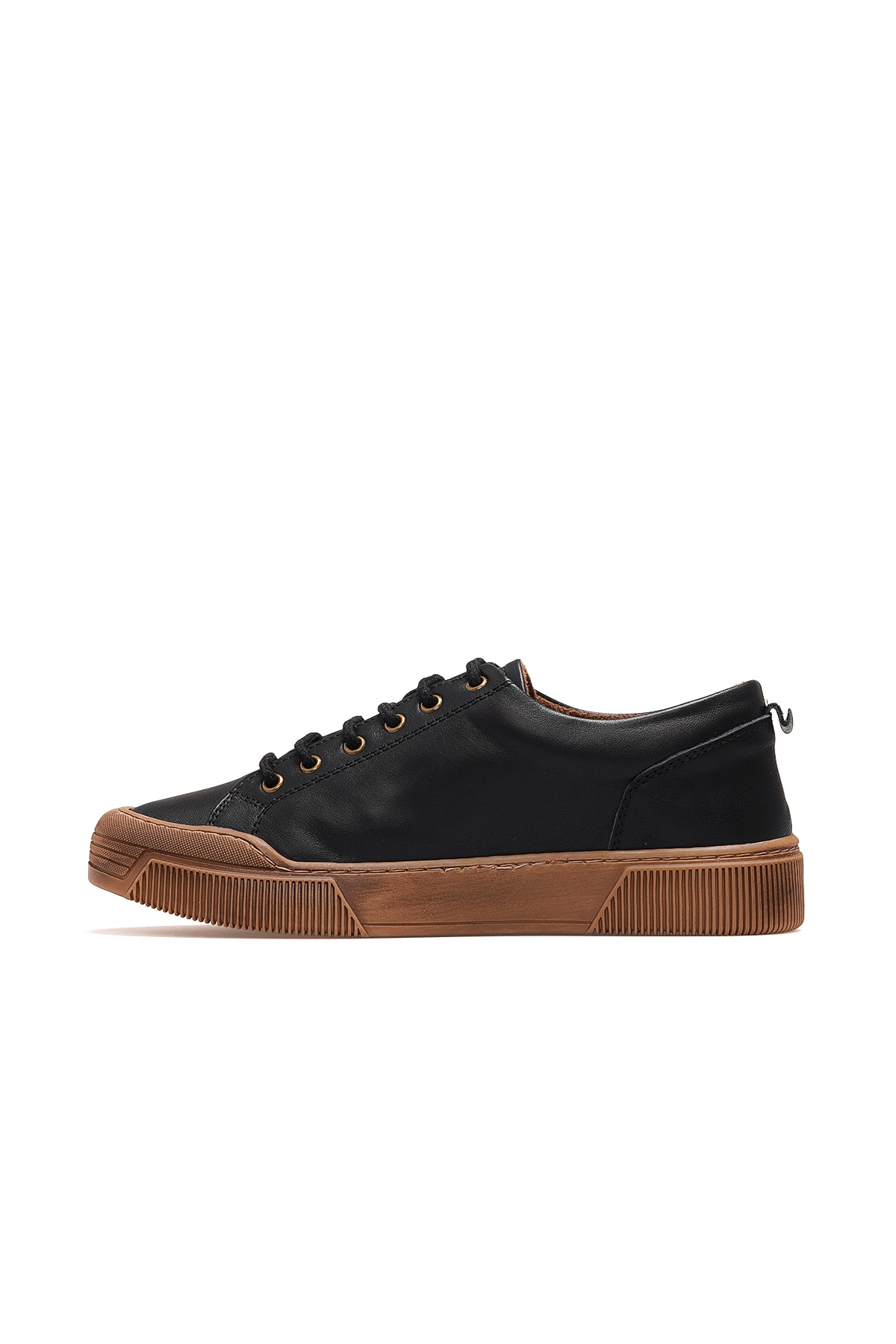 Kadın Hakiki Deri Sneaker Günlük Ayakkabı D25KA-7045 Z - SİYAH