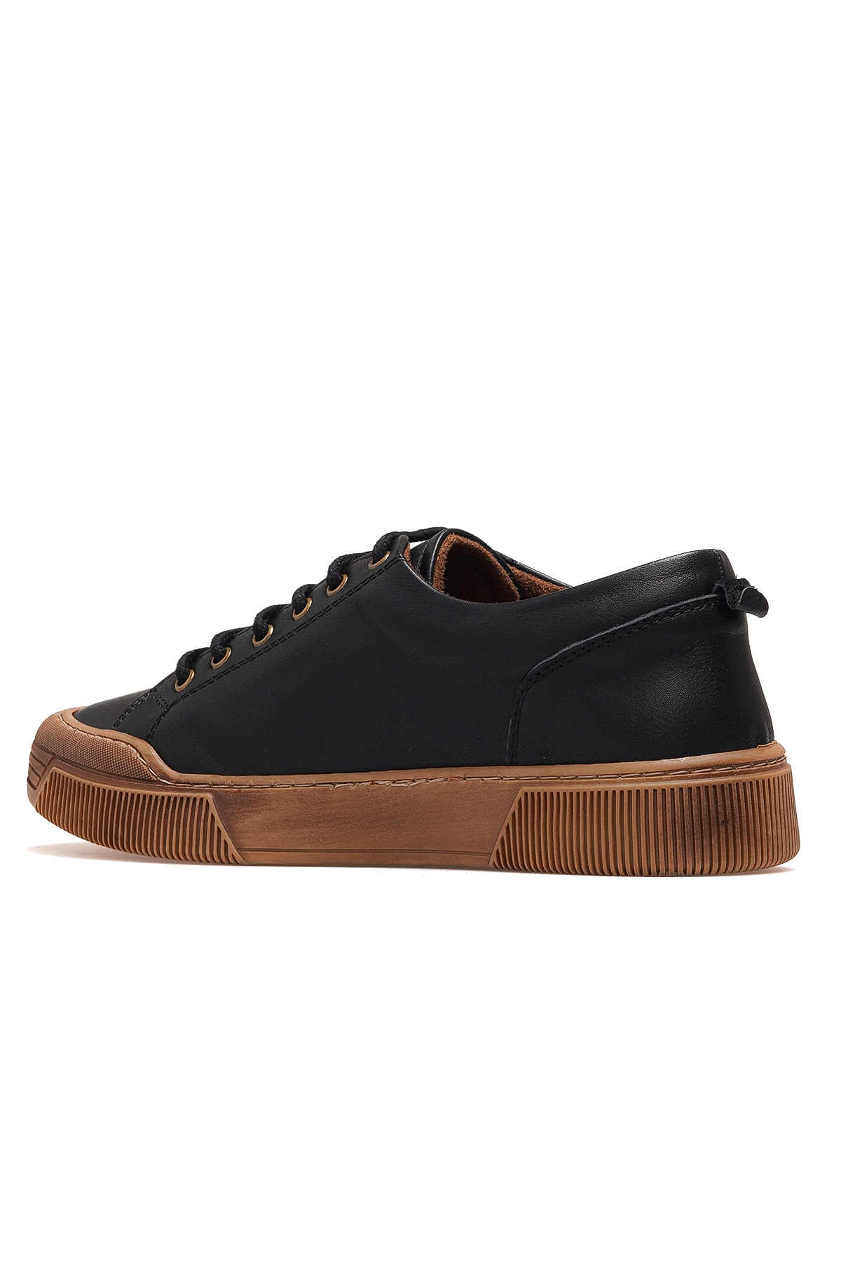 Kadın Hakiki Deri Sneaker Günlük Ayakkabı D25KA-7045 Z - SİYAH