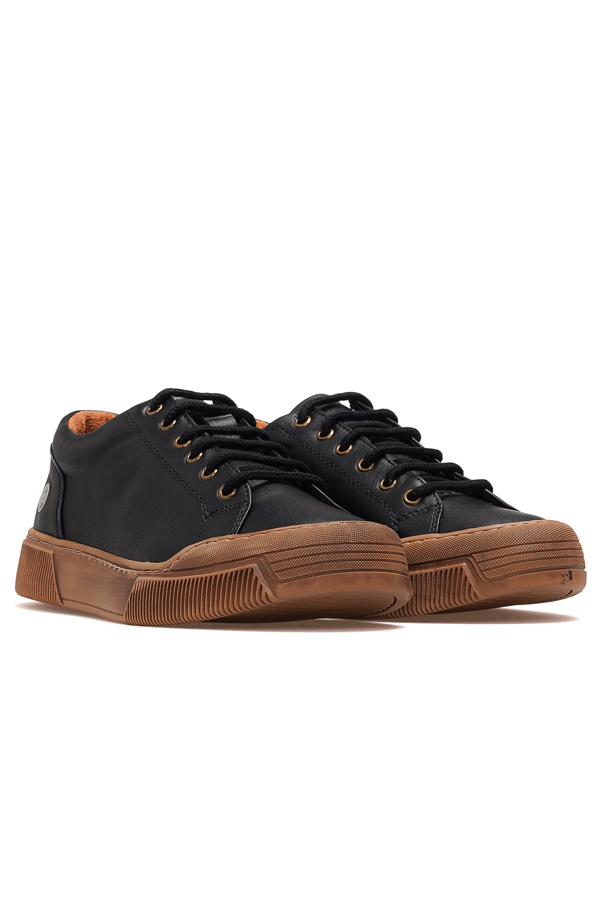 Kadın Hakiki Deri Sneaker Günlük Ayakkabı D25KA-7045 Z - SİYAH