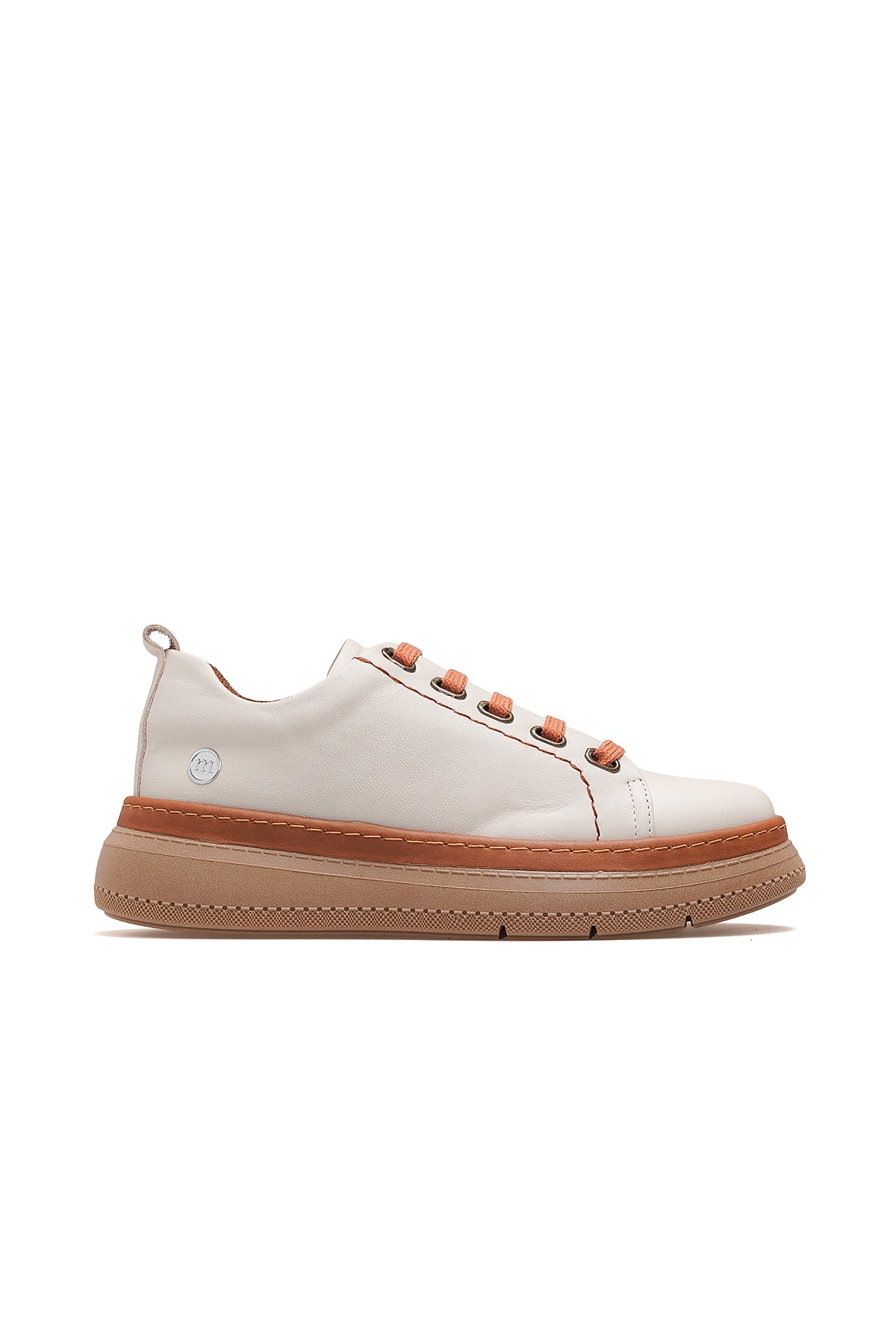Kadın Hakiki Deri Sneaker Günlük Ayakkabı D25KA-7180 Z - BEJ