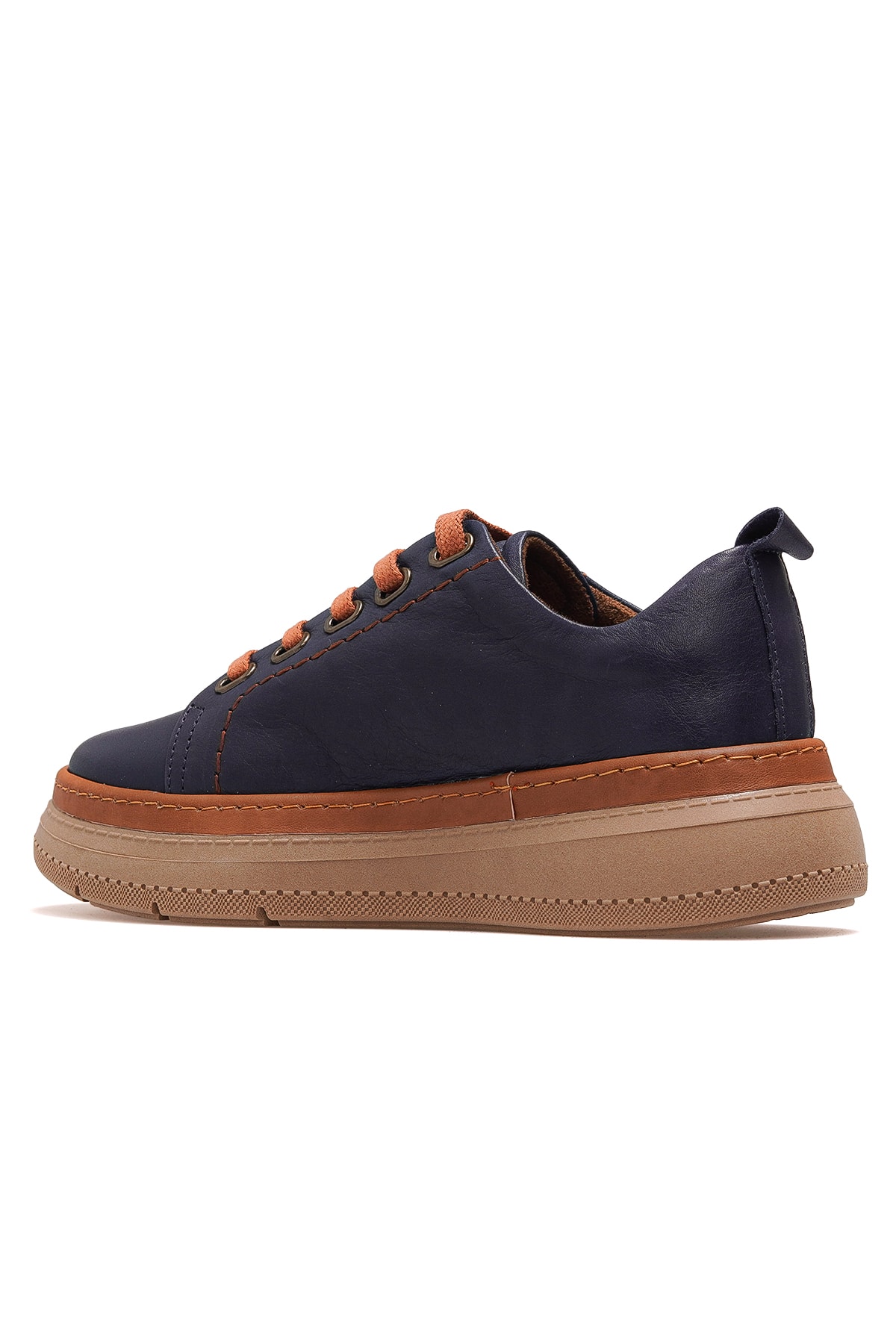 Kadın Hakiki Deri Sneaker Günlük Ayakkabı D25KA-7180 Z - LACİVERT