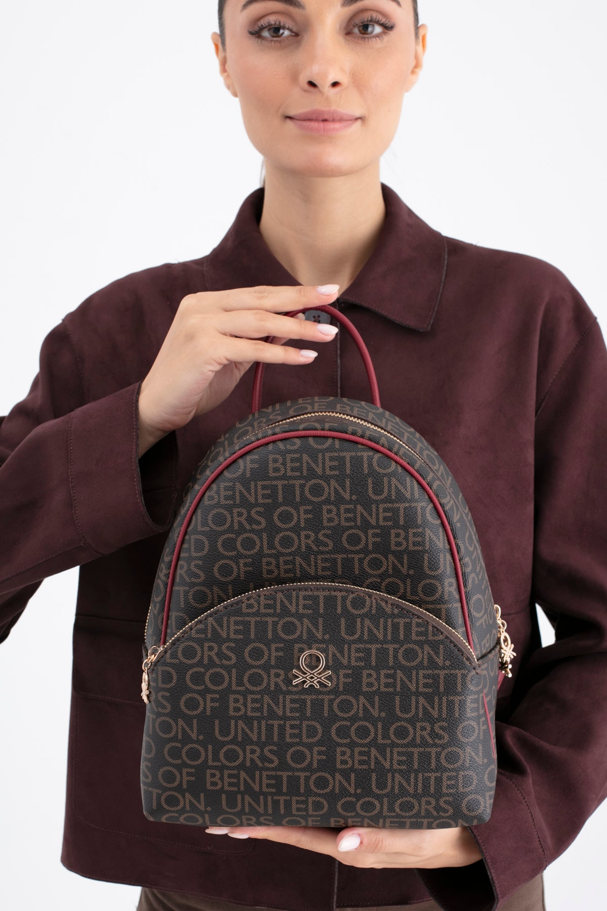 Kadın Sırt Çantası BNT-1698 - KAHVE BORDO