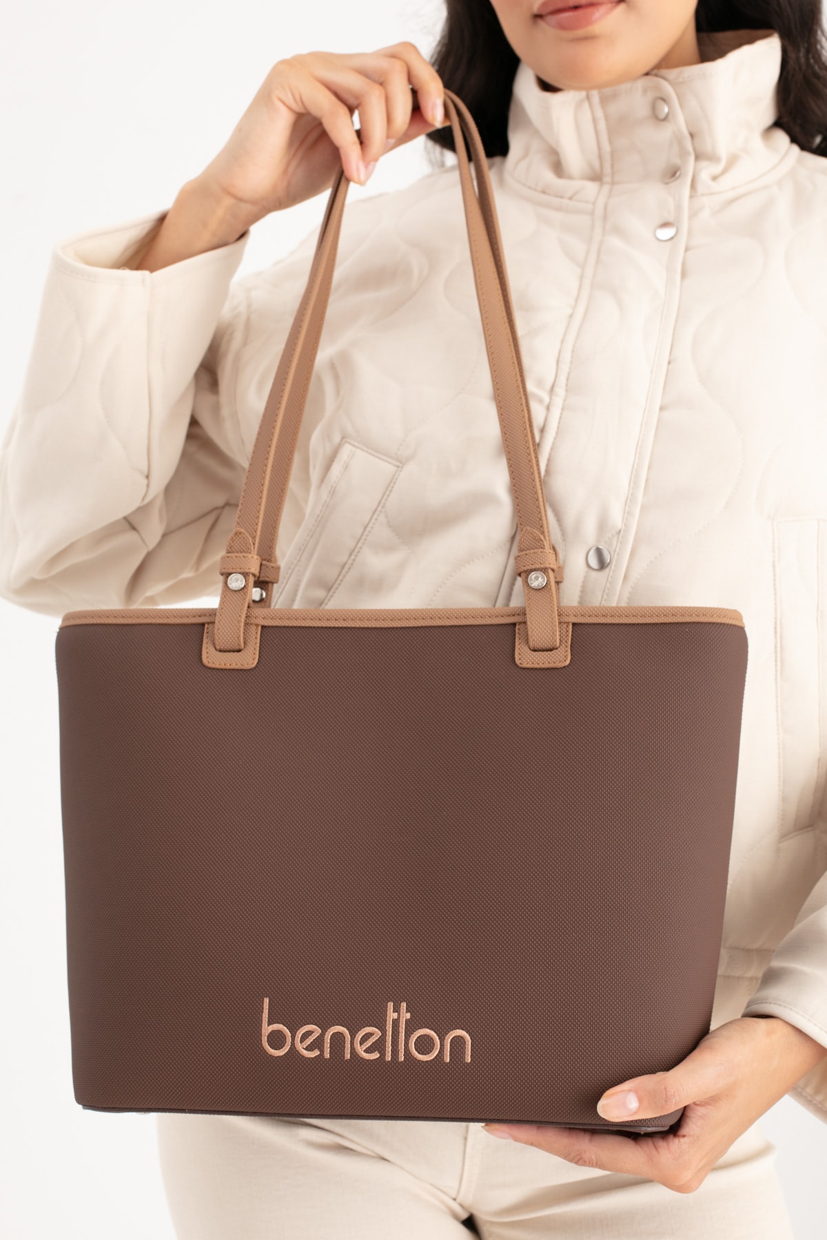 Kadın Omuz Kol Çantası BNT-1655 - KAHVE CAMEL