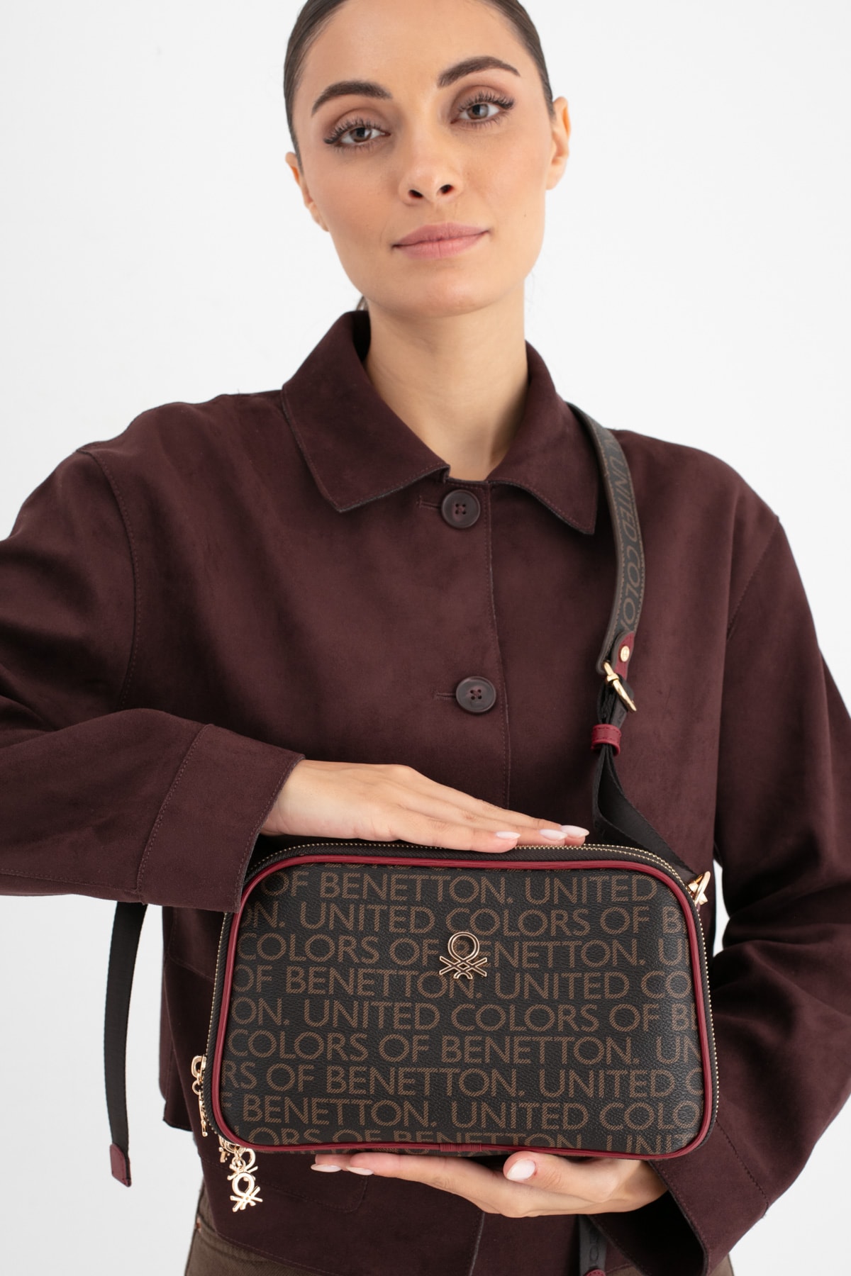 Kadın Çapraz Çanta BNT-1638 - KAHVE BORDO