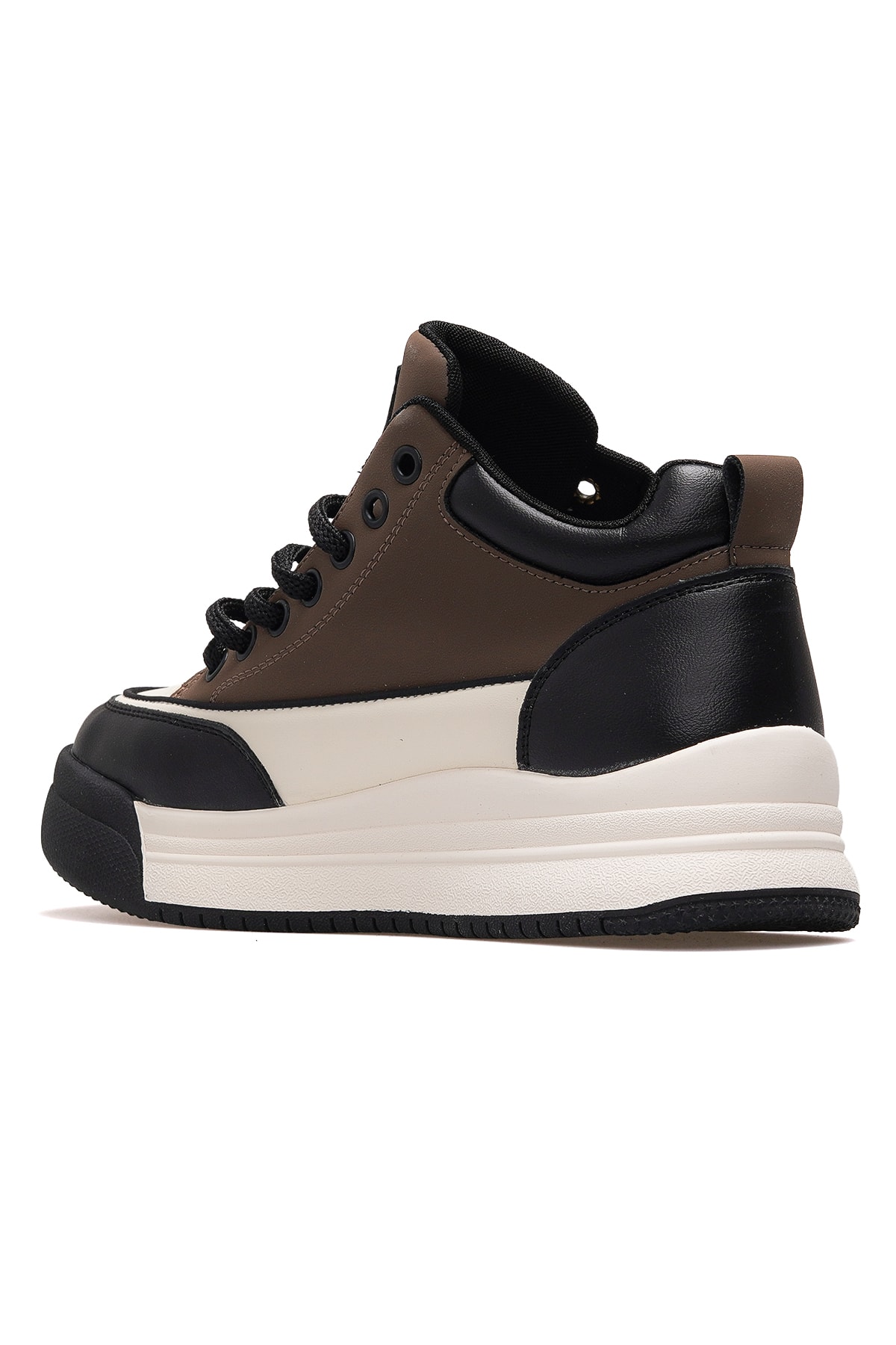 Kadın Deri Sneaker Bot 25K301-1 Z - KAHVE